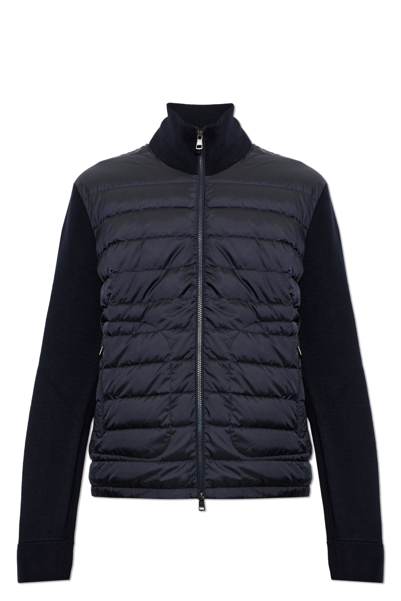 Moncler Kardigan Z Pikowanym Przodem, Mężczyźni, Granatowy