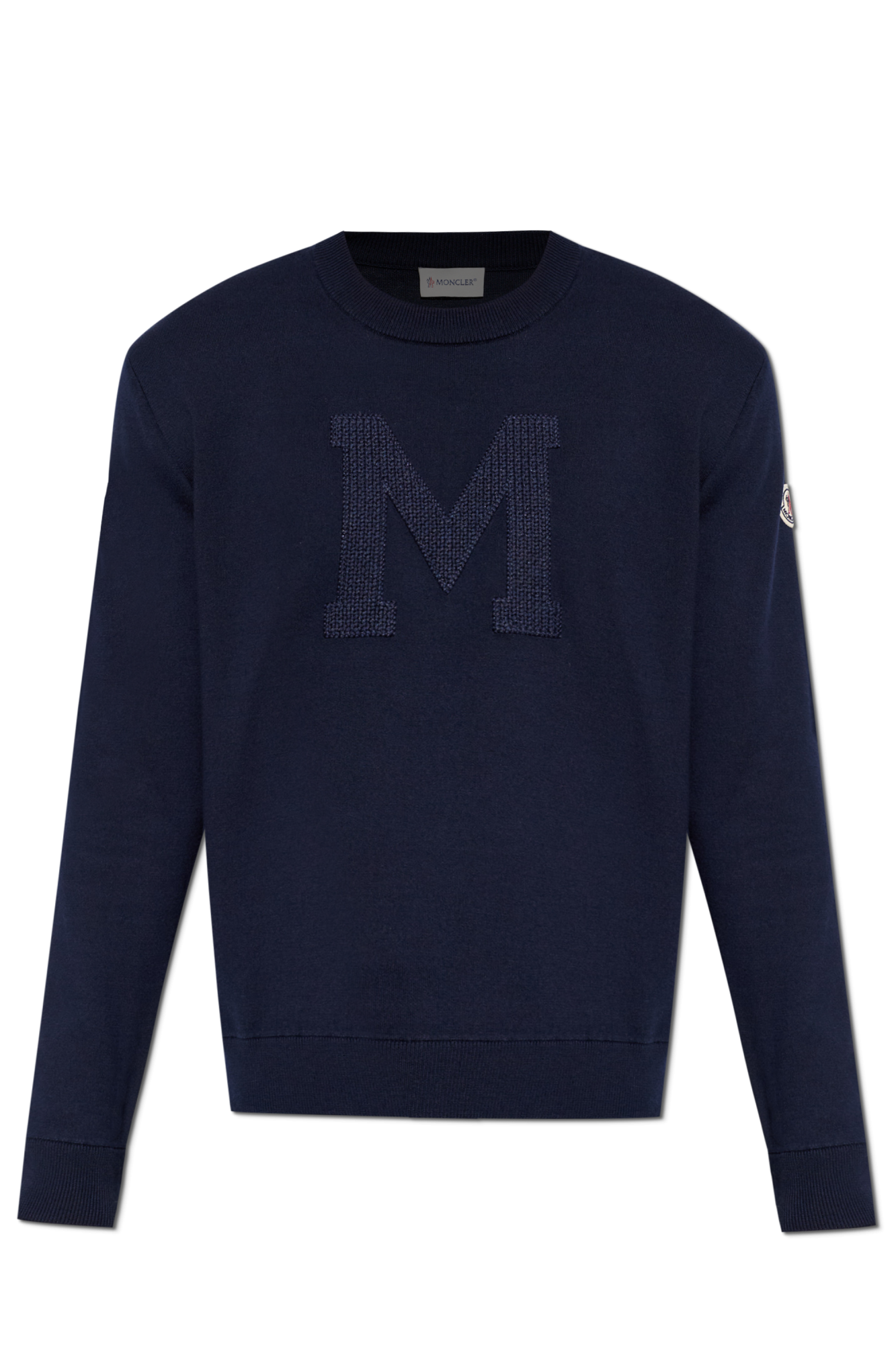 Moncler Bluza Z Logo, Mężczyźni, Granatowy