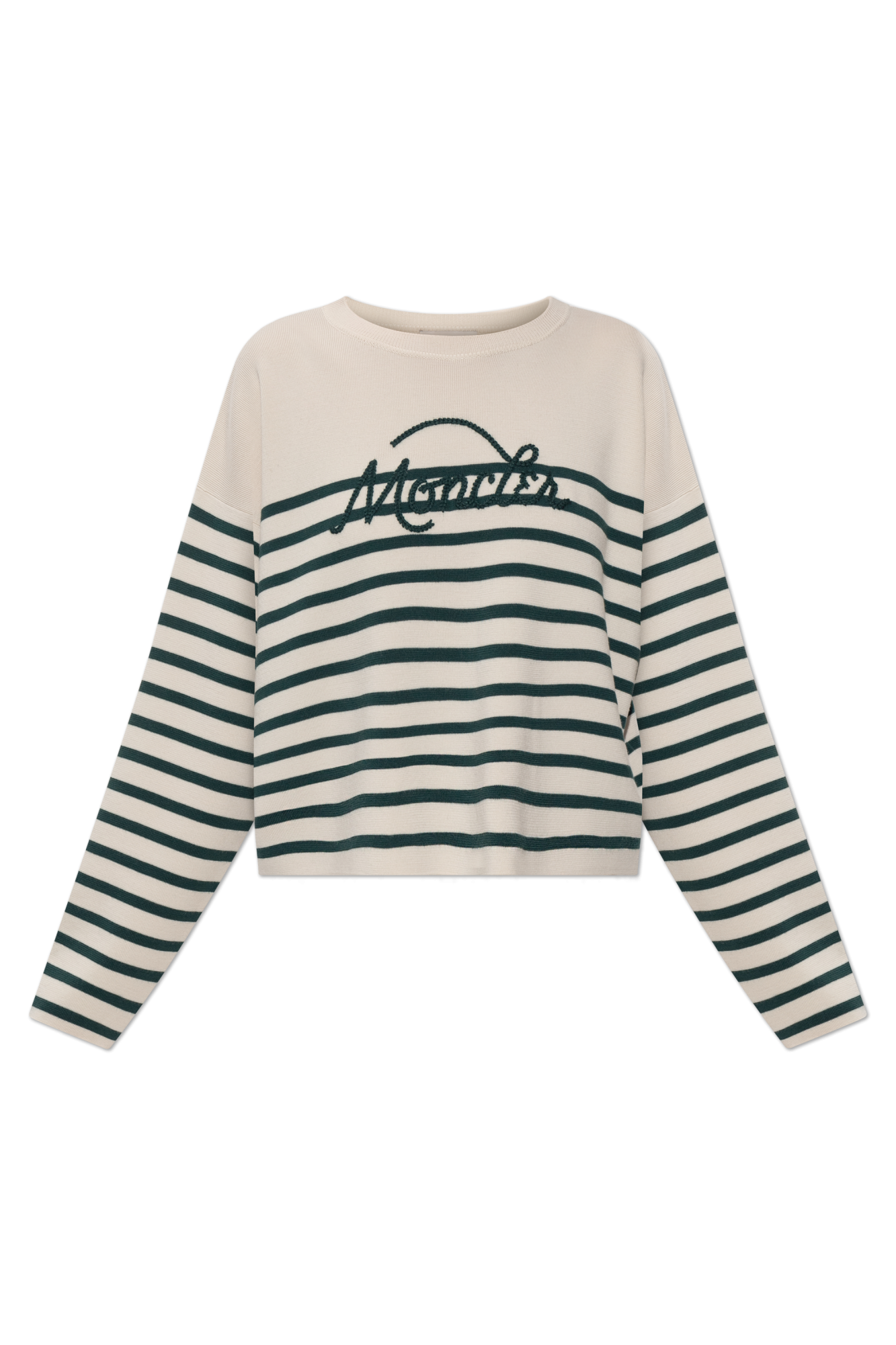 Moncler Sweter Ze Wzorem W Pasy, Kobiety, Kremowy