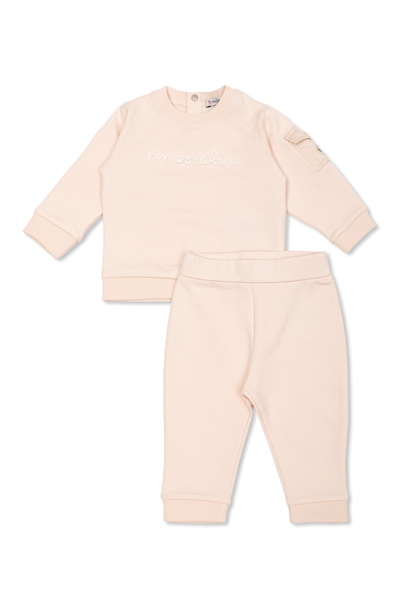 Moncler Enfant Komplet: Bluza, Spodnie, Unisex, Różowy