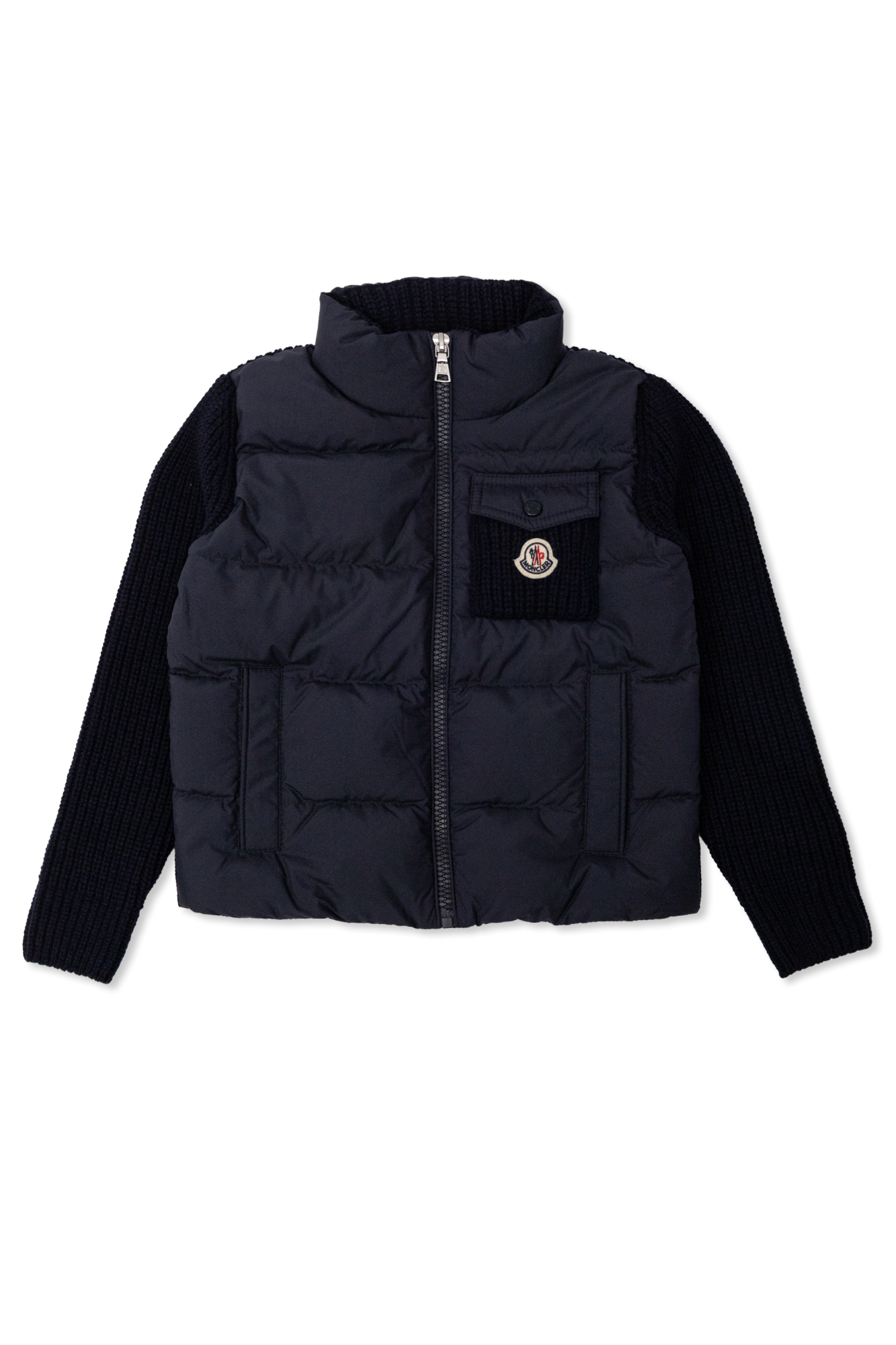 Moncler Enfant Kardigan Z Pikowanym Przodem, Unisex, Granatowy