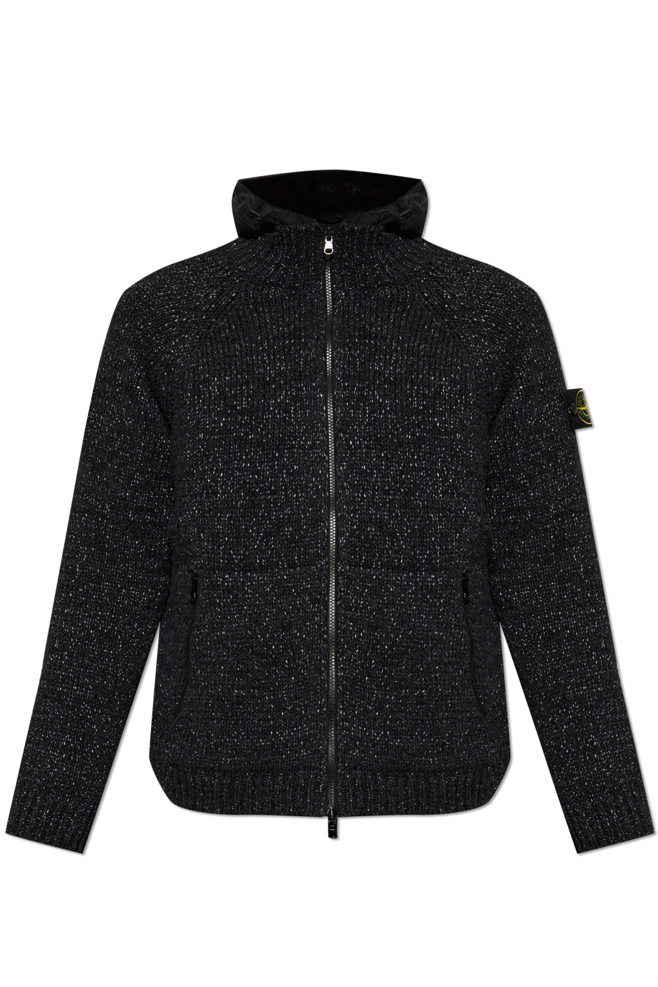 Stone Island Kurtka Z Naszywką Logo, Mężczyźni, Czarny