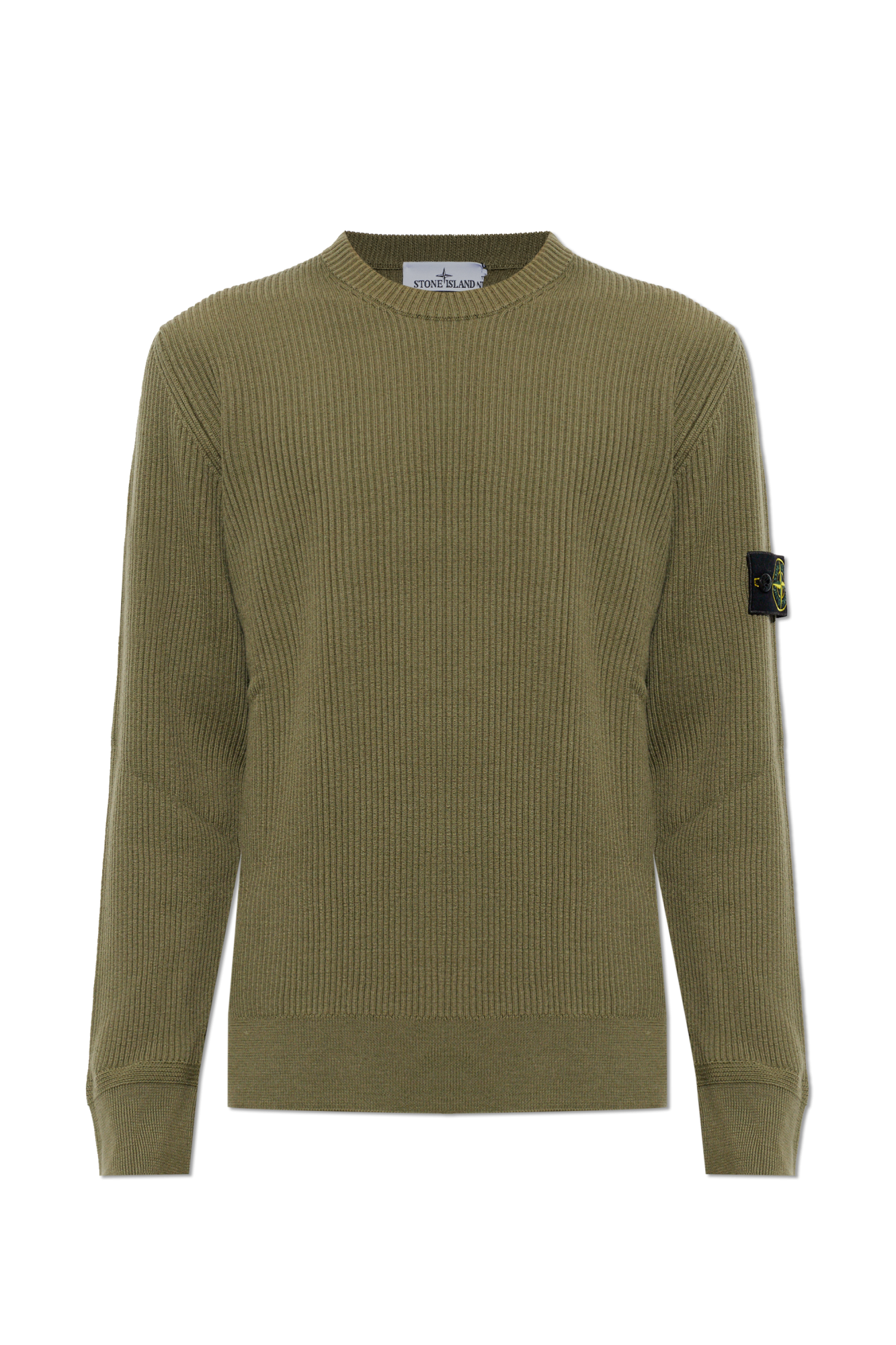 Stone Island Wełniany Sweter, Mężczyźni, Zielony