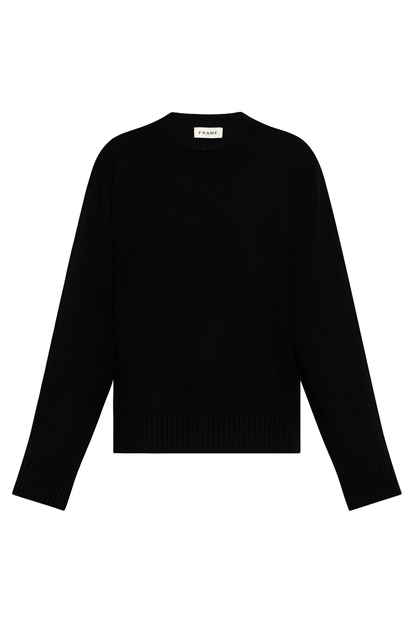 FRAME Kaszmirowy Sweter Z Okrągłym Dekoltem, Mężczyźni, Czarny