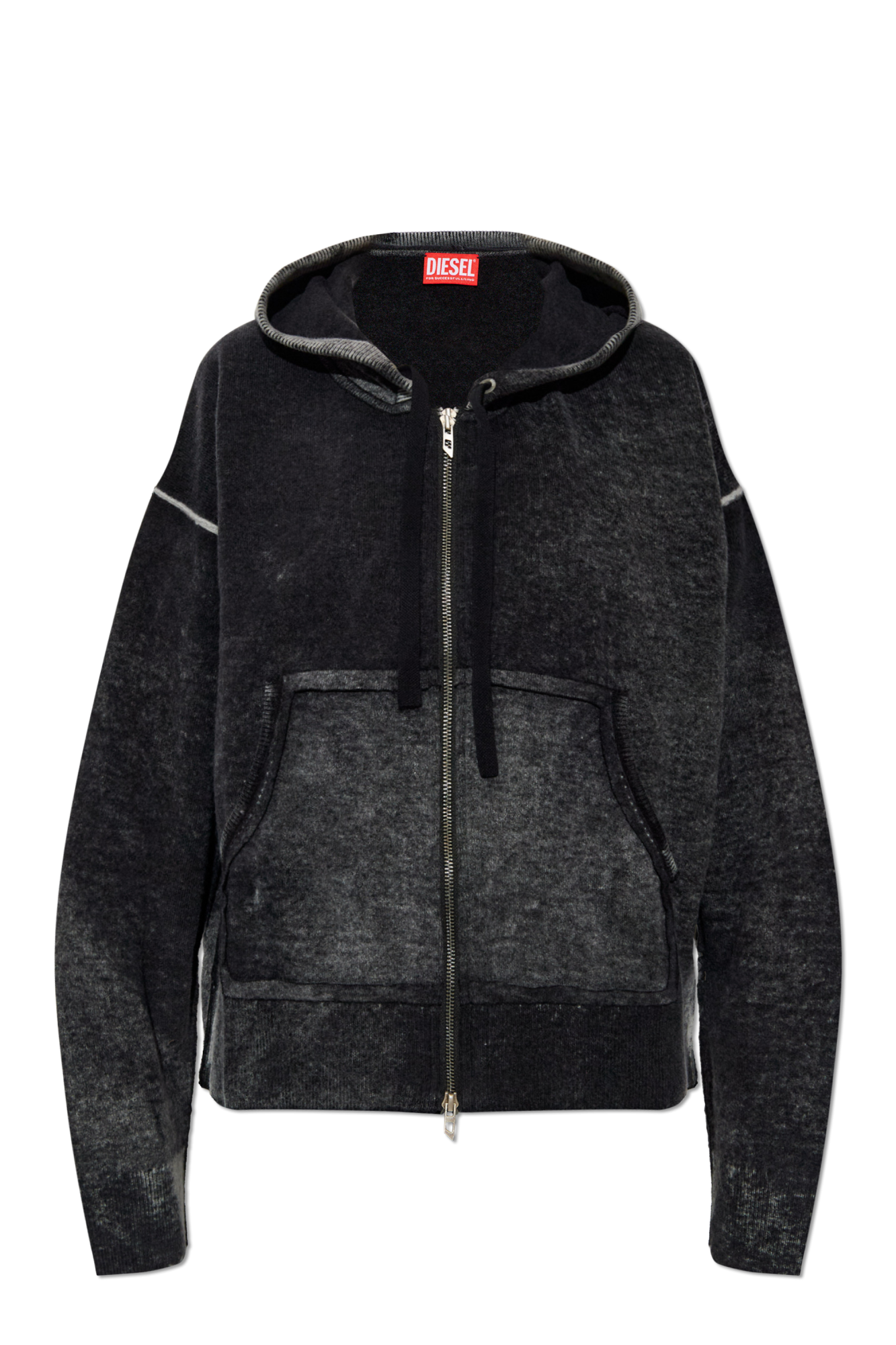 Diesel Wełniana Bluza `M-HERMINE`, Kobiety, Szary