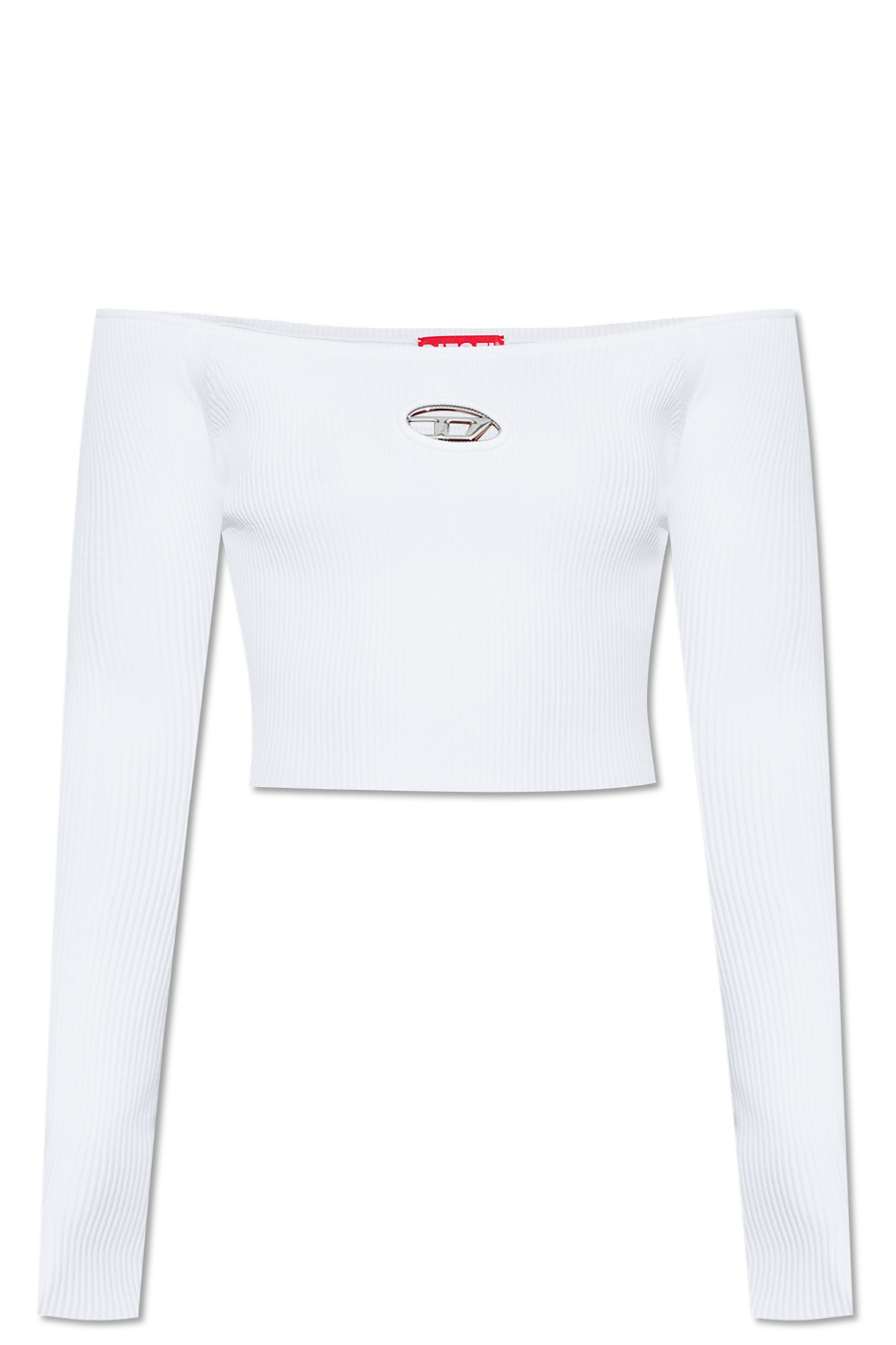 Diesel Sweter Z Logo ‘M-VERA-LS’, Kobiety, Biały