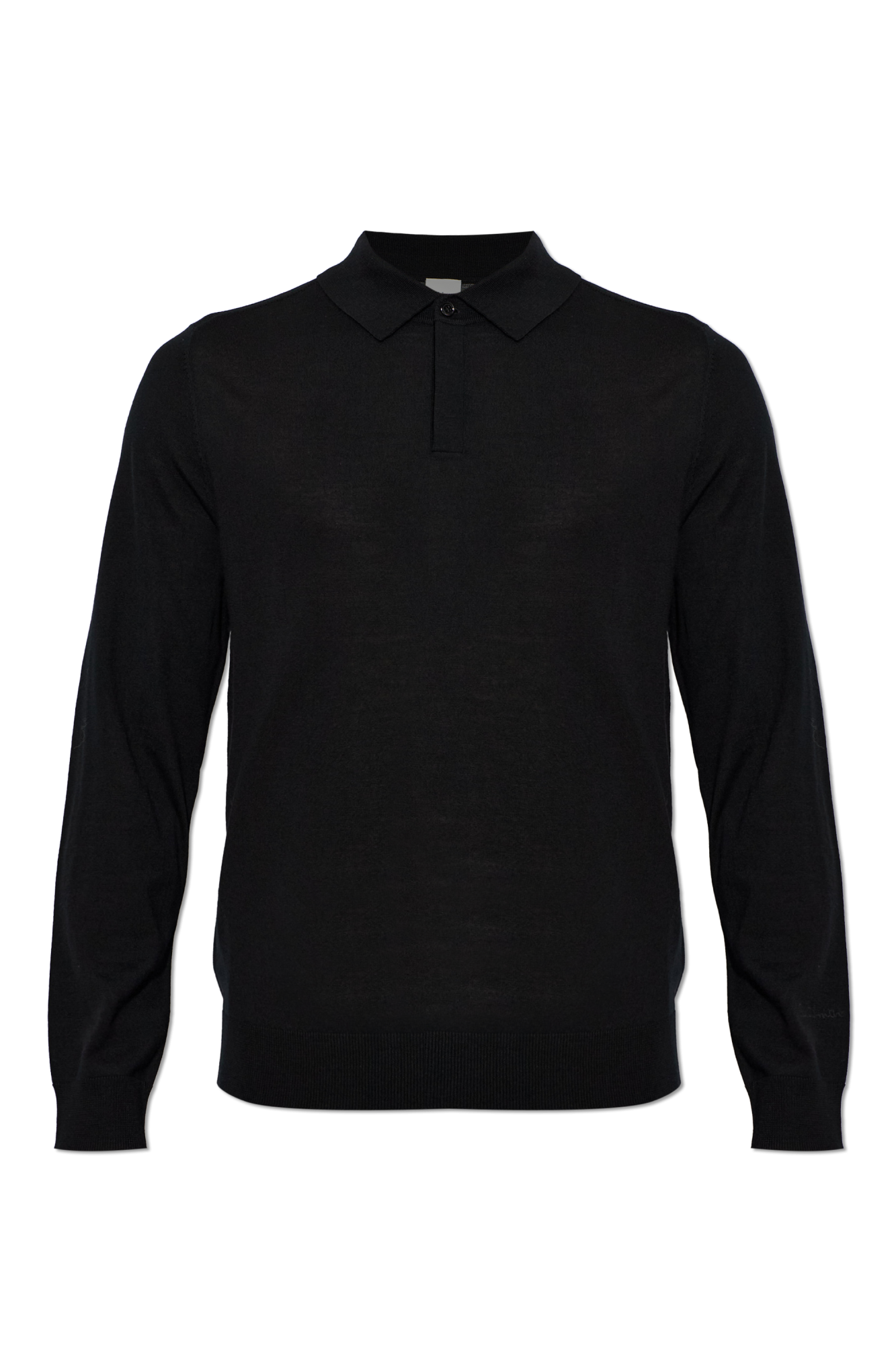 Paul Smith Wełniane Polo, Mężczyźni, Czarny