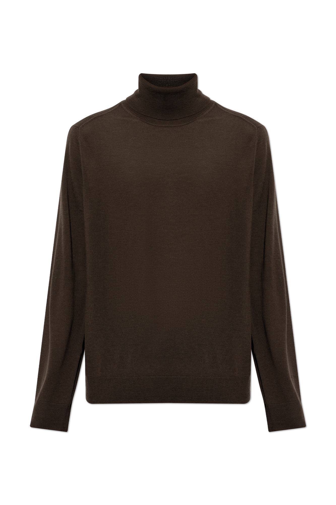 Paul Smith Wełniany Golf Z Wyszytym Logo, Mężczyźni, Brązowy
