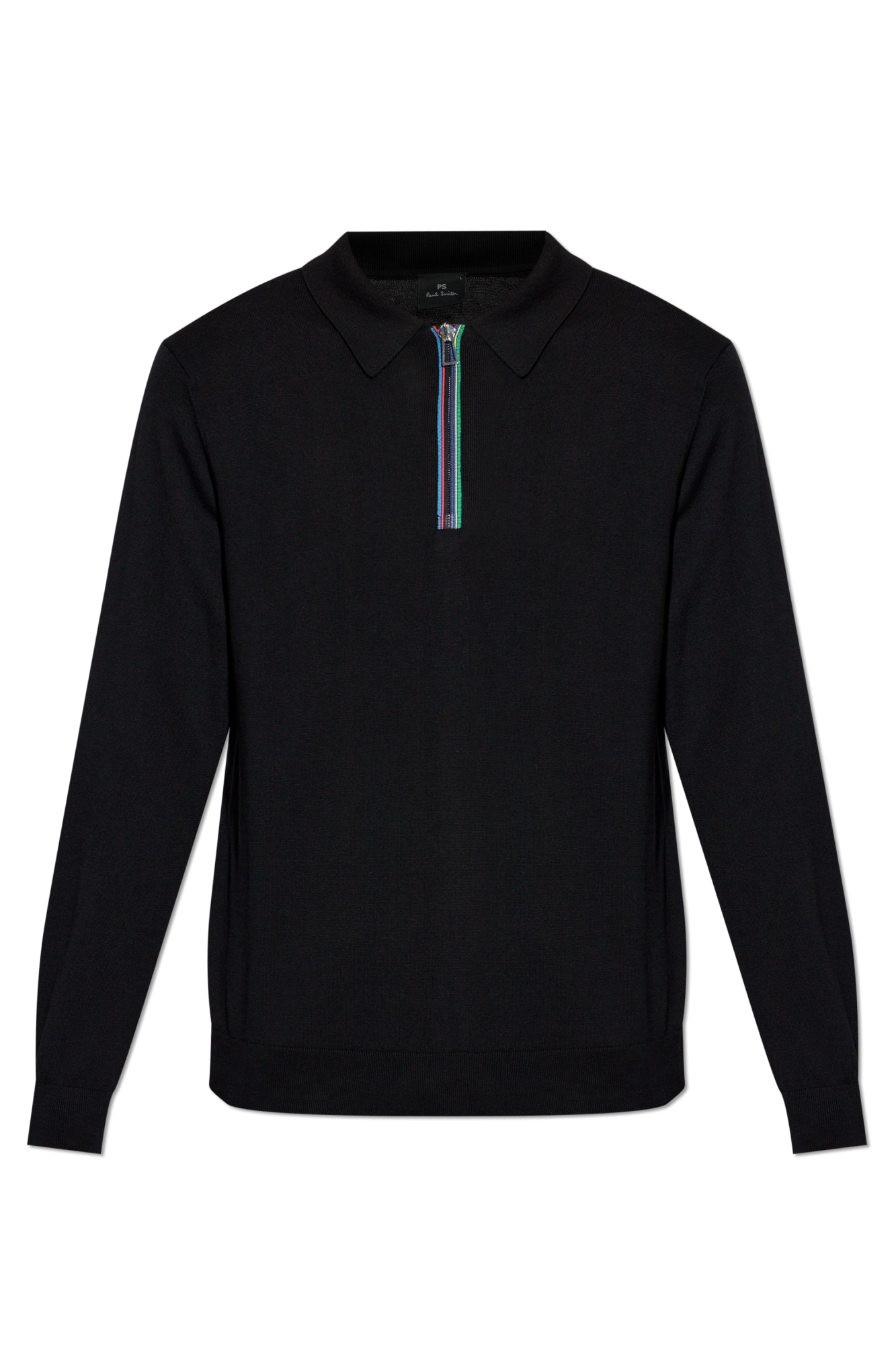 PS Paul Smith Polo Z Długimi Rękawami, Mężczyźni, Czarny