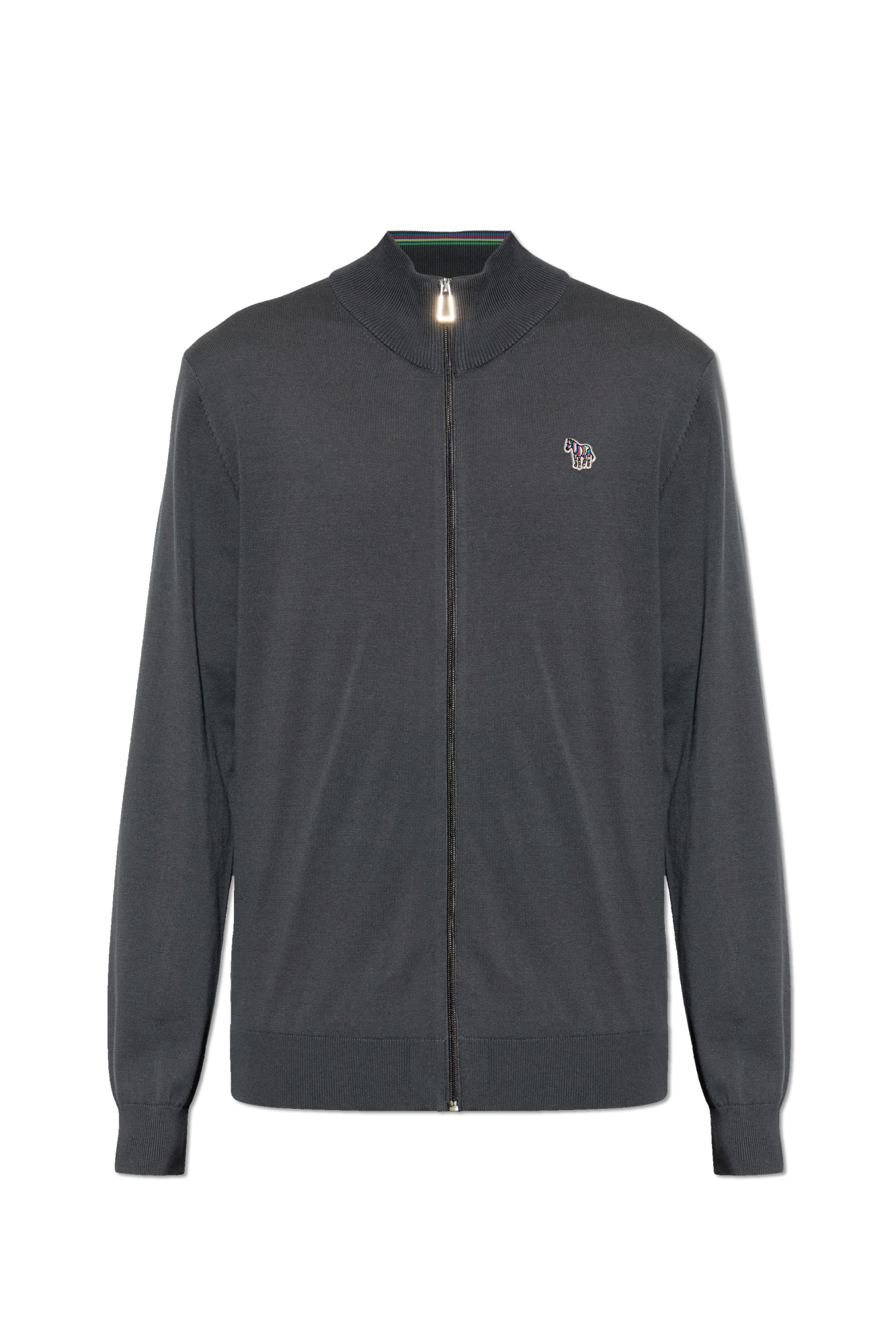 PS Paul Smith Kardigan Z Naszywką Z Logo, Mężczyźni, Szary