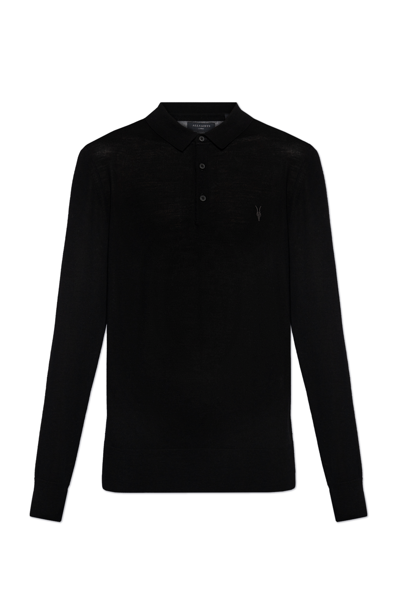 AllSaints Sweter Polo `Mode`, Mężczyźni, Czarny