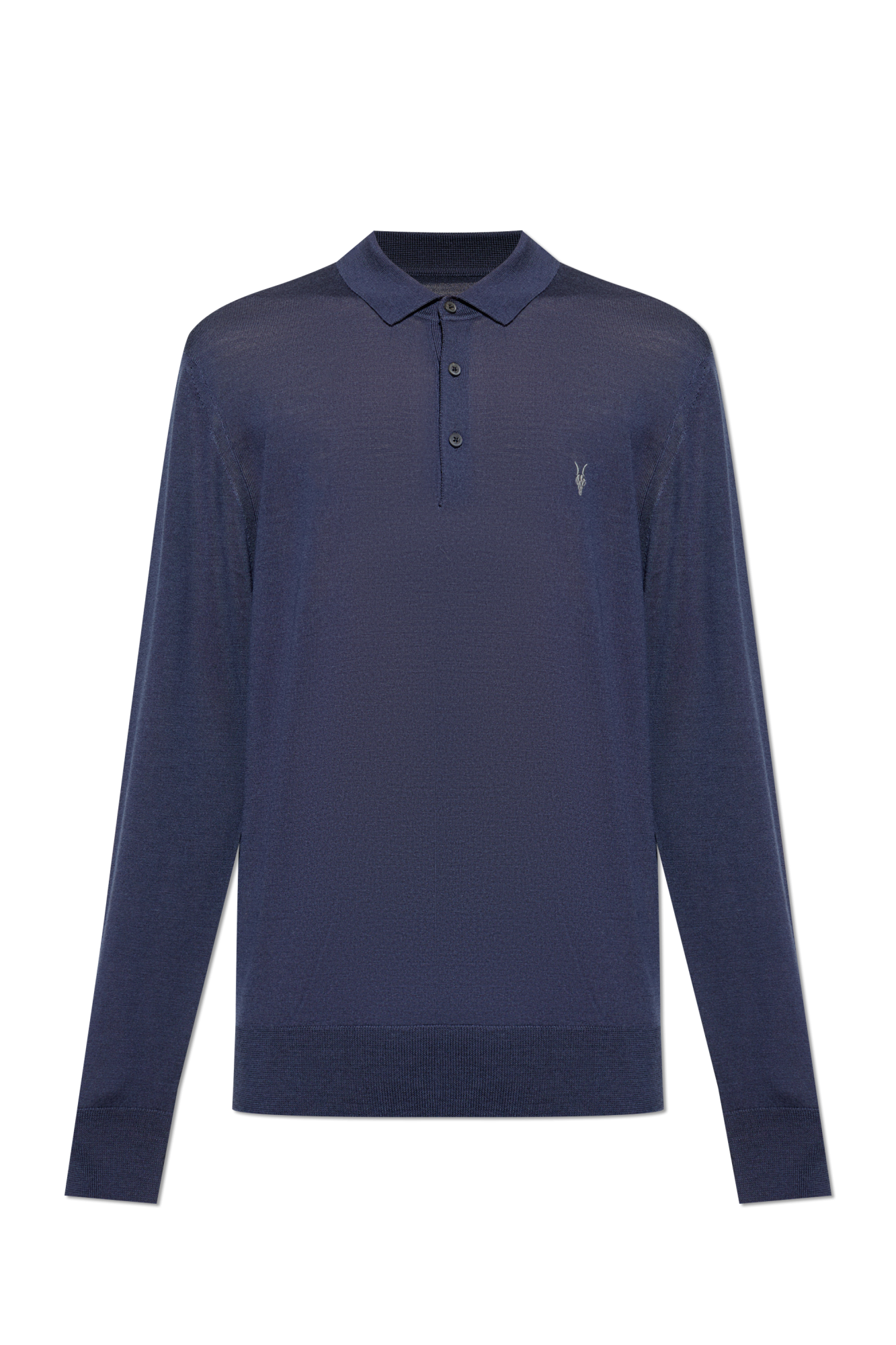 AllSaints Sweter `Mode` Typu `polo`, Mężczyźni, Granatowy