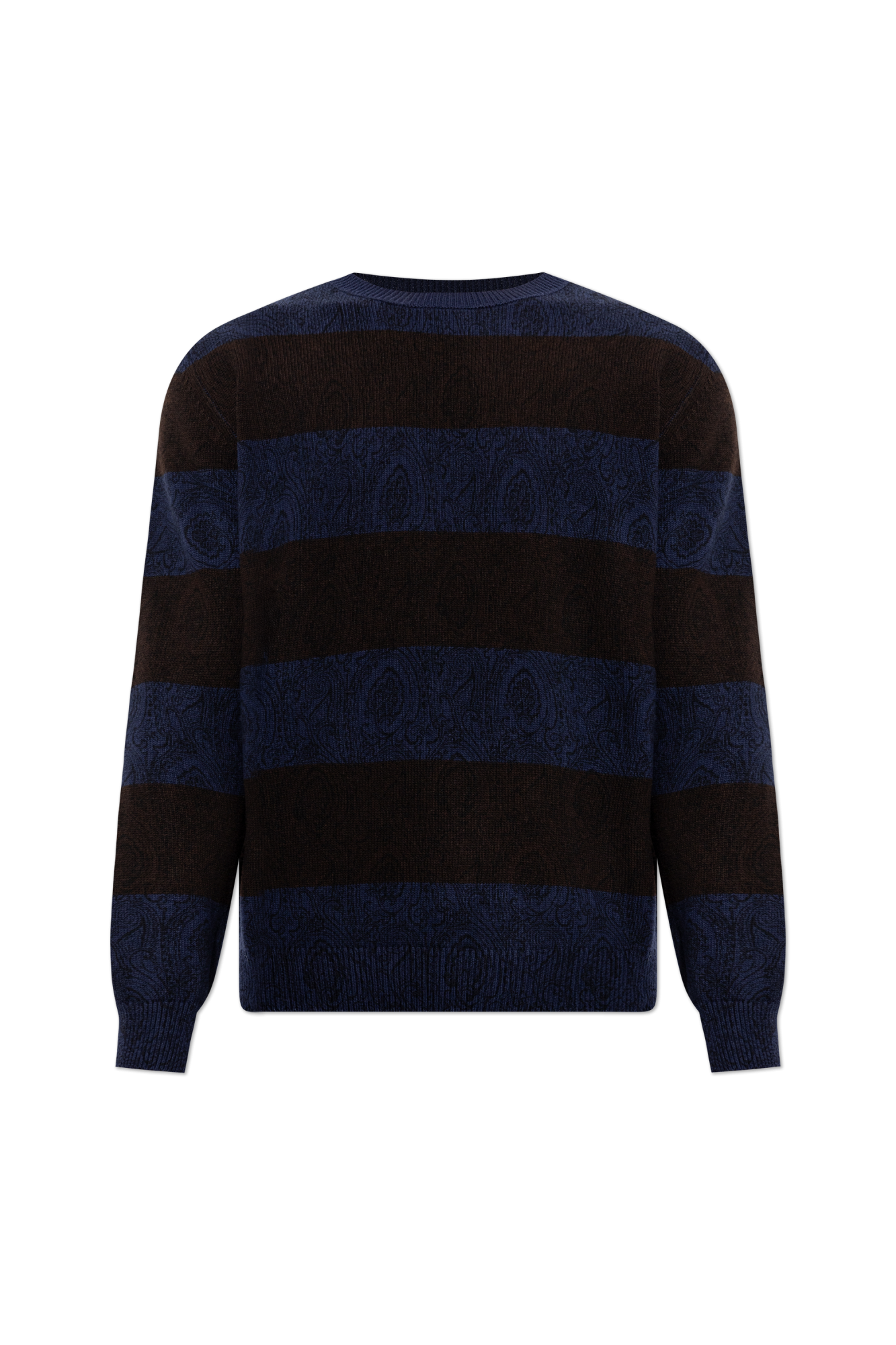 Etro Wełniany Sweter, Mężczyźni, Granatowy