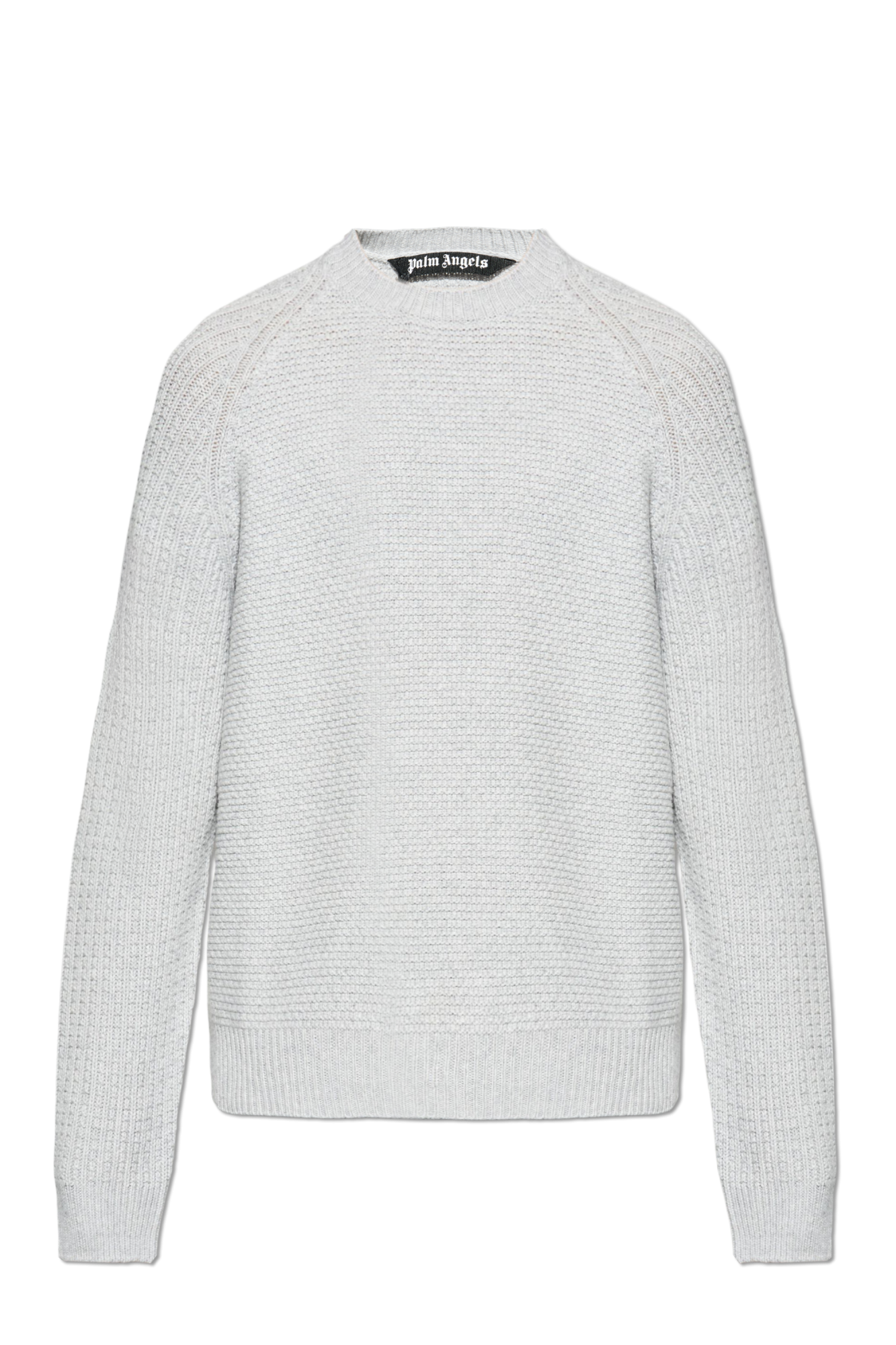 Palm Angels Sweter Z Okrągłym Dekoltem, Mężczyźni, Szary