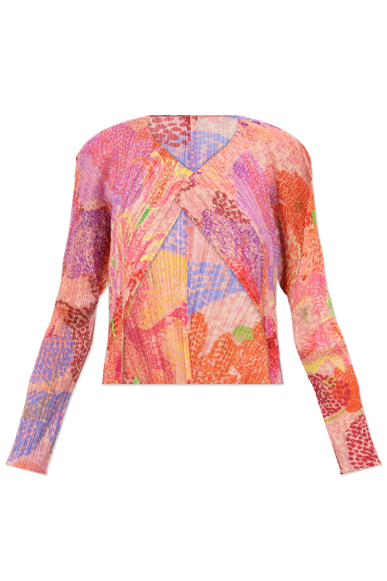 Pleats Please Issey Miyake Plisowany Kardigan, Kobiety, Multikolor