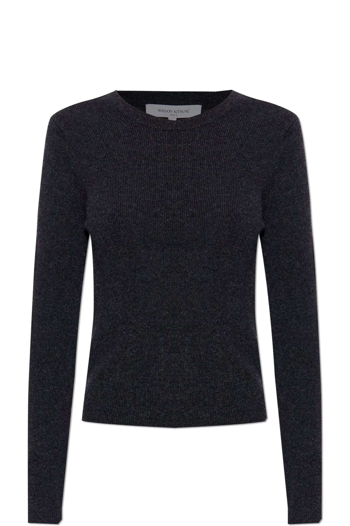 Maison Kitsuné Kaszmirowy Sweter, Kobiety, Szary