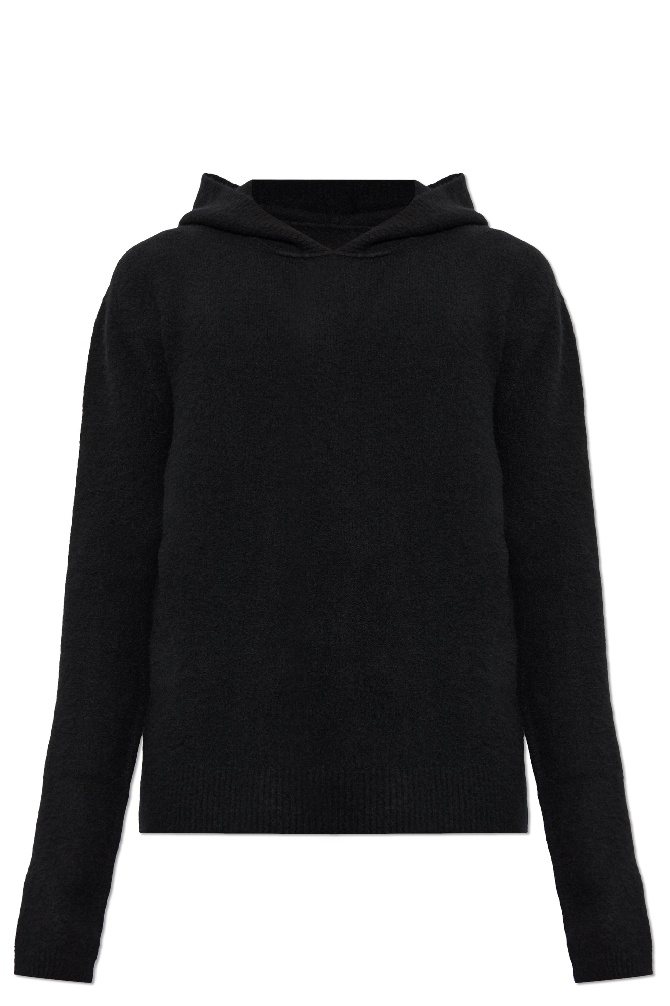 Rick Owens Kaszmirowy Sweter Z Kapturem, Mężczyźni, Czarny