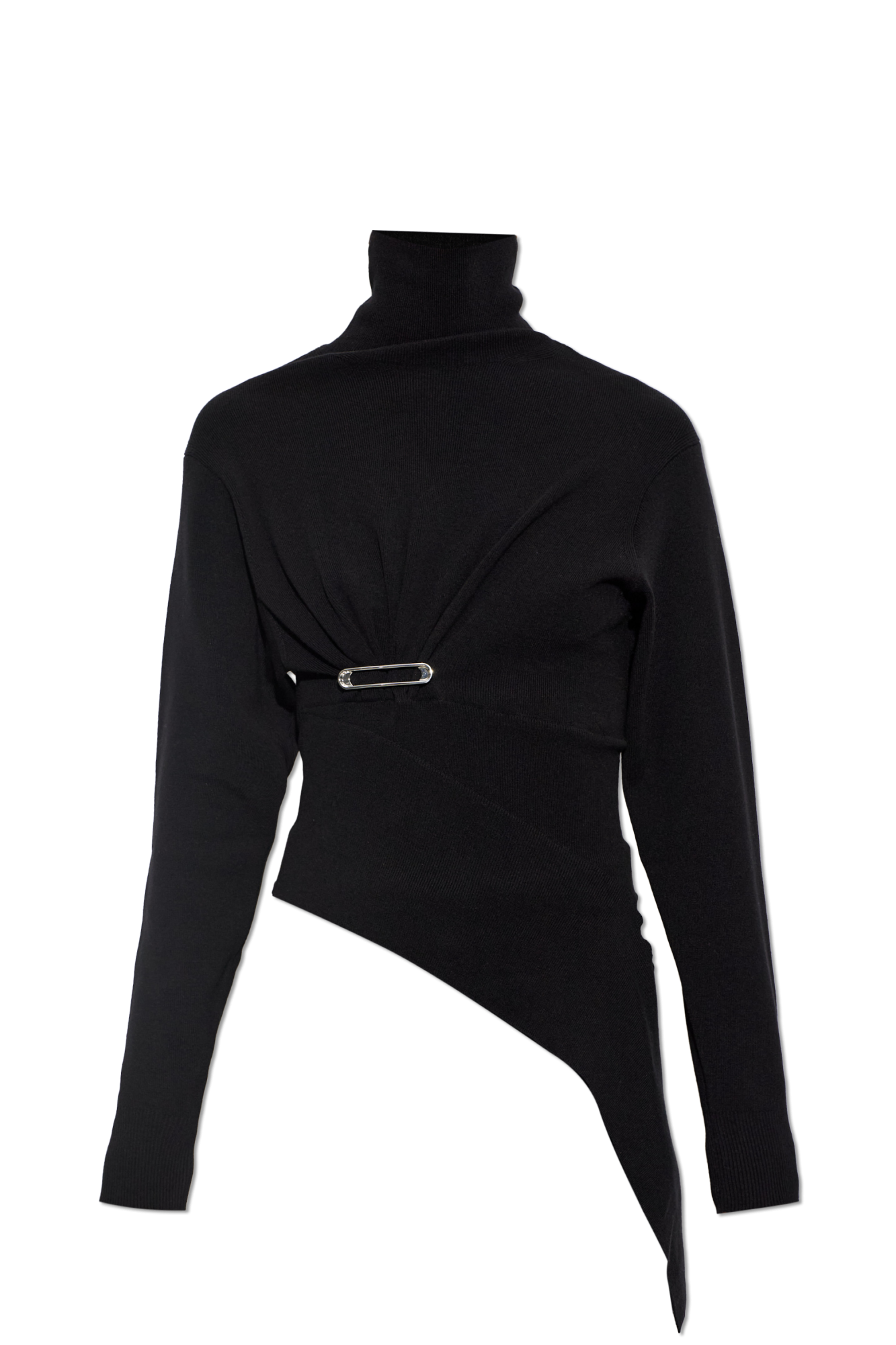Lanvin Asymetryczny Golf Z Aplikacją, Kobiety, Czarny