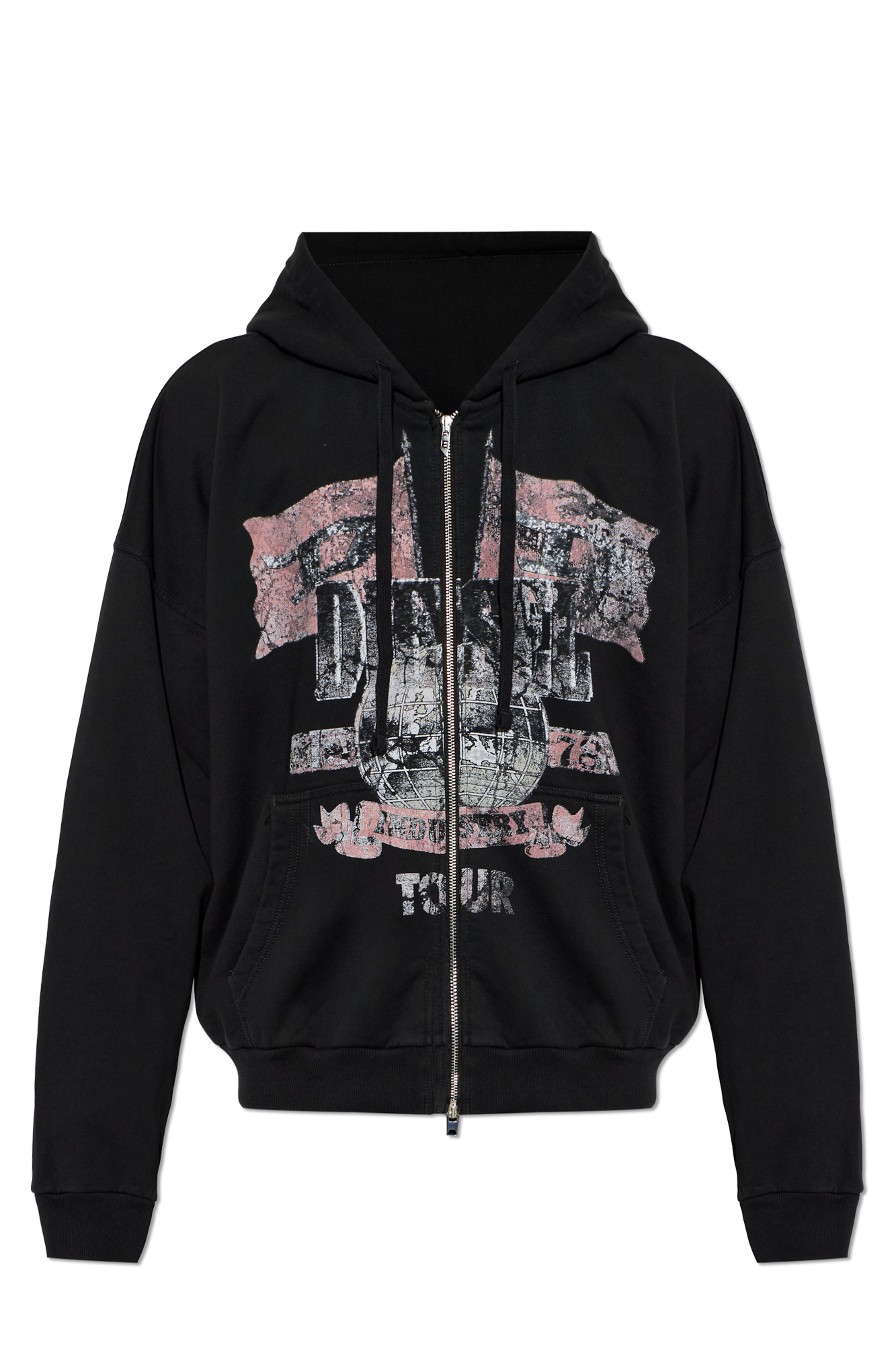 Diesel Bluza ‘S-WILL-ZIP’, Mężczyźni, Czarny