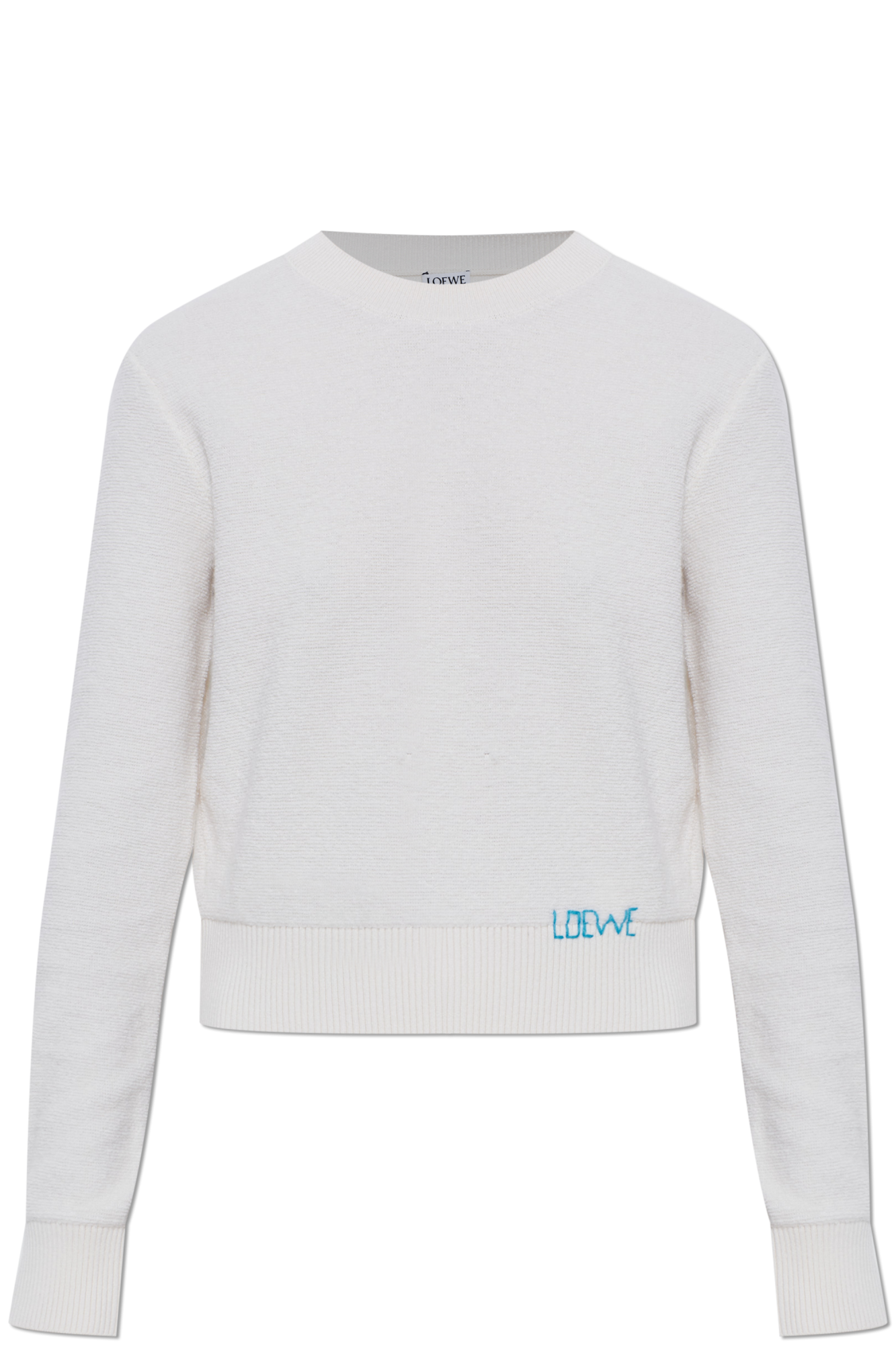 Loewe Wełniany Sweter, Kobiety, Kremowy