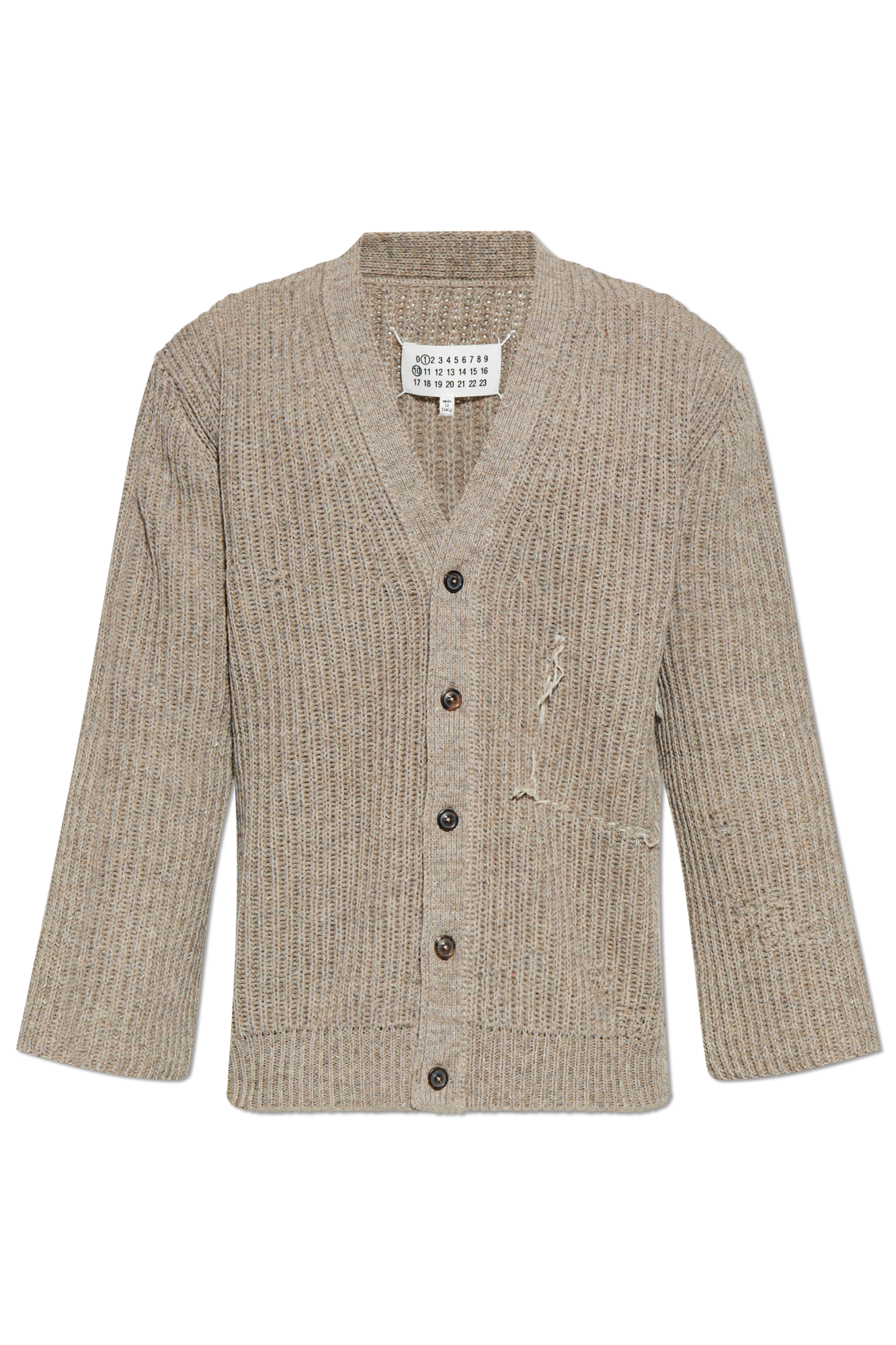 Maison Margiela Kardigan Z Efektem `vintage`, Mężczyźni, Beżowy