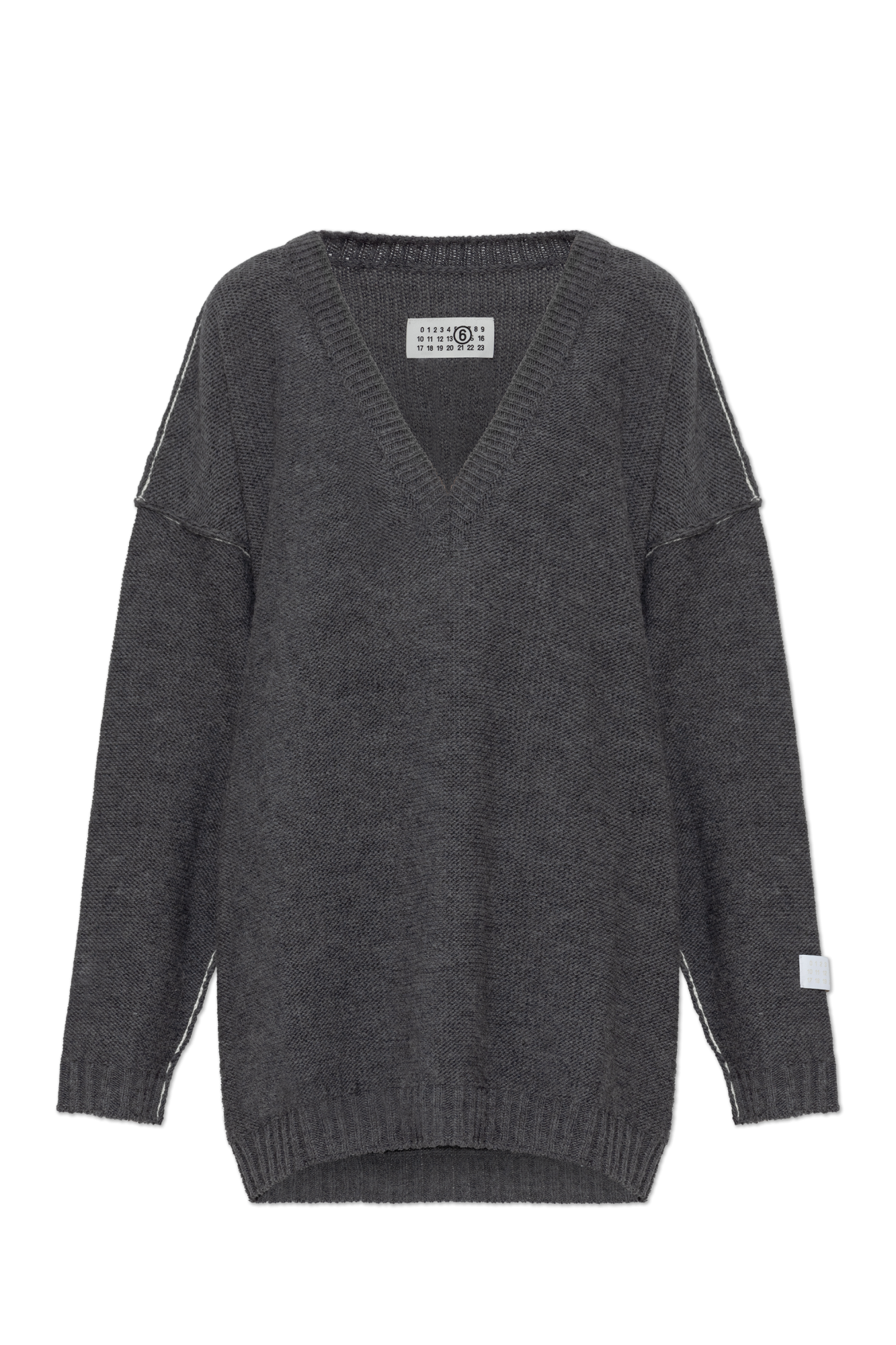 MM6 Maison Margiela Sweter Typu `oversize`, Kobiety, Szary