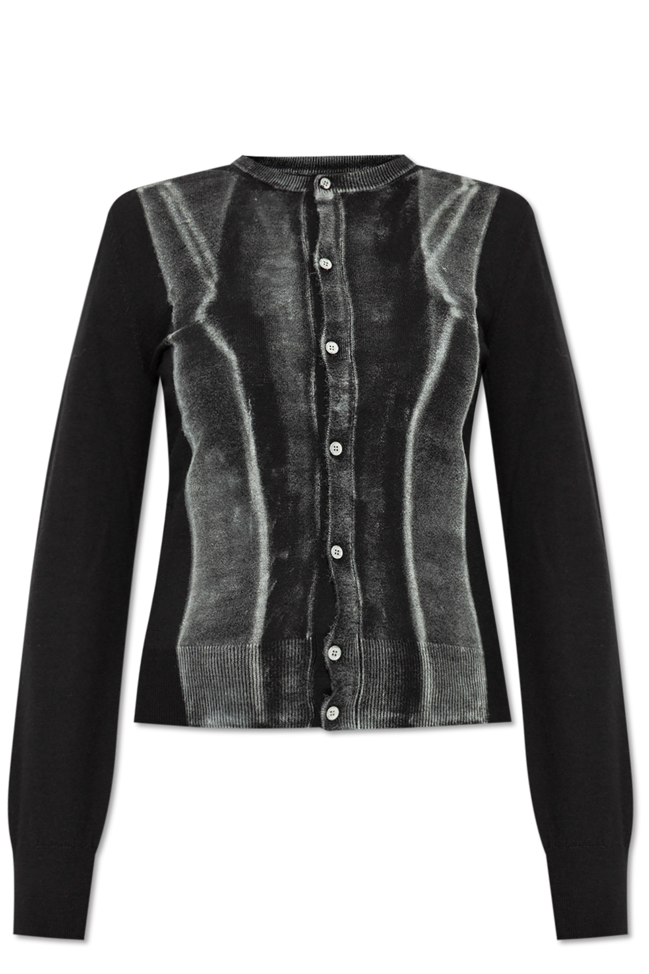 MM6 Maison Margiela Kardigan Z Nadrukiem, Kobiety, Czarny