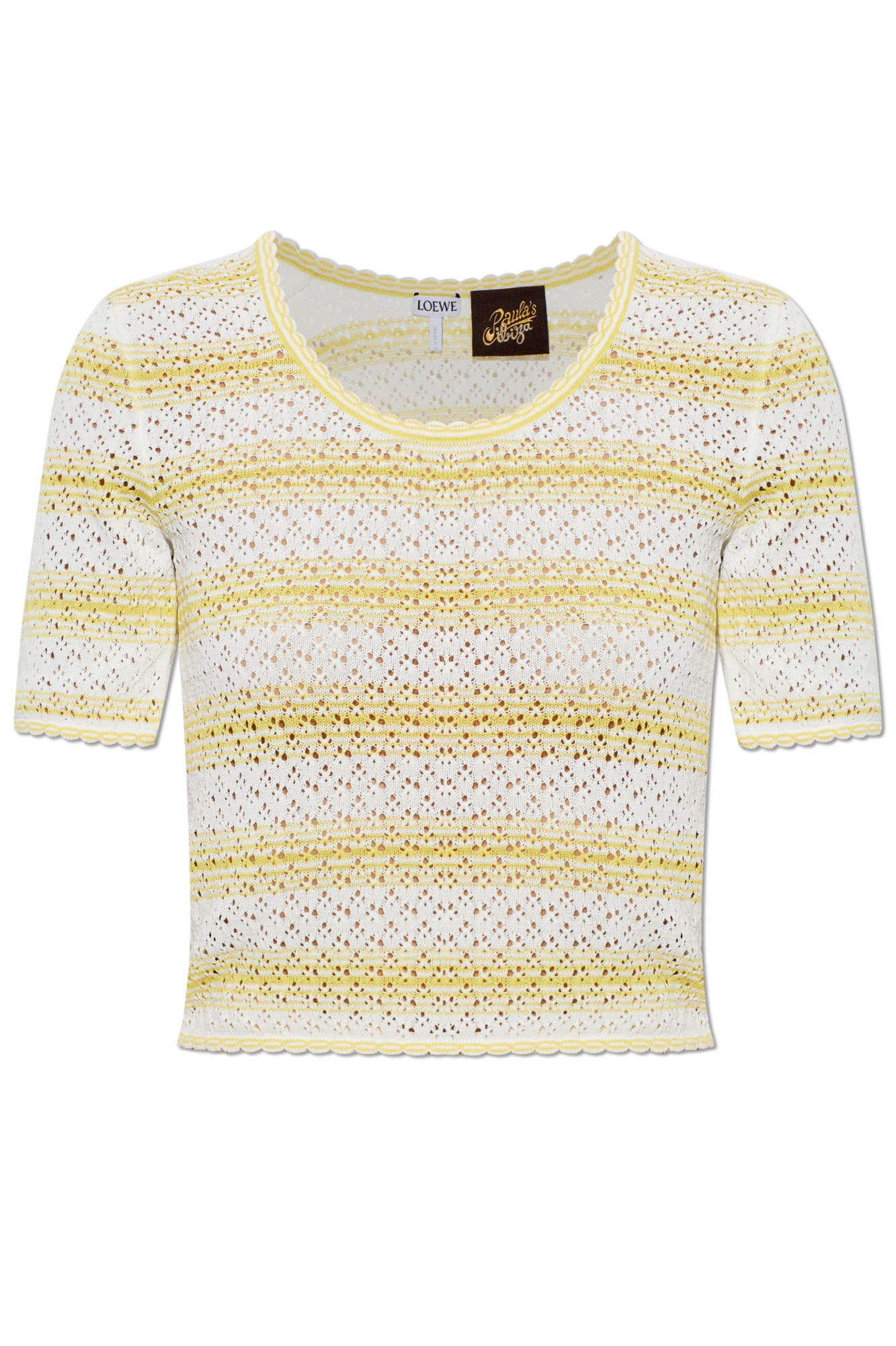 Loewe Top Ze Wzorem W Pasy, Kobiety, żółty