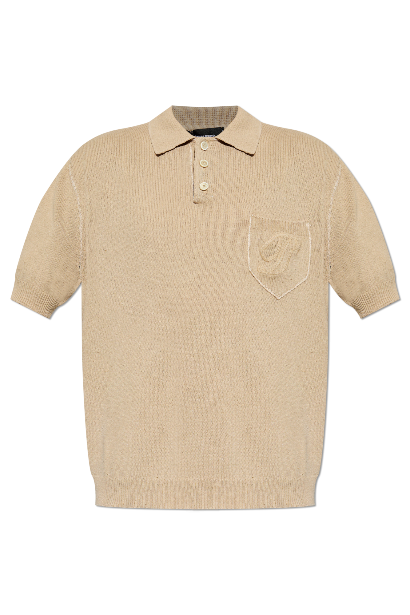Dsquared2 Polo Z Kieszenią, Mężczyźni, Beżowy