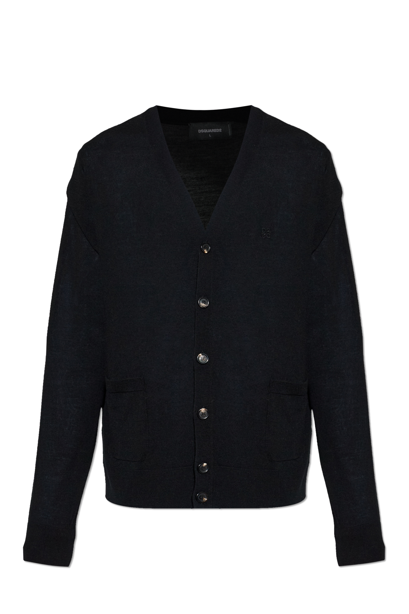 Dsquared2 Kardigan Z Kieszeniami, Mężczyźni, Czarny
