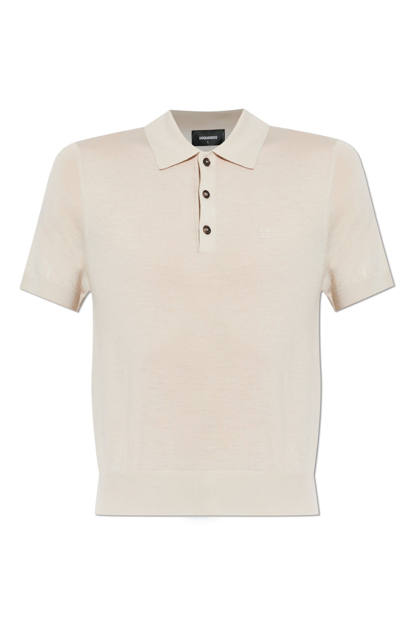Dsquared2 Wełniane Polo, Mężczyźni, Beżowy