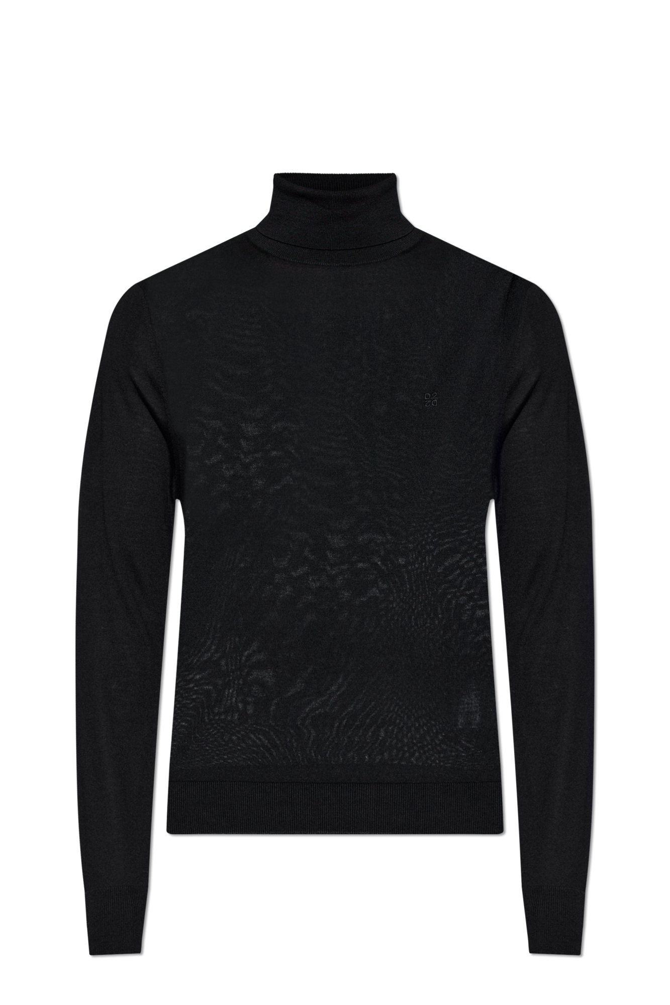 Dsquared2 Wełniany Golf Z Wyszytym Logo, Mężczyźni, Czarny