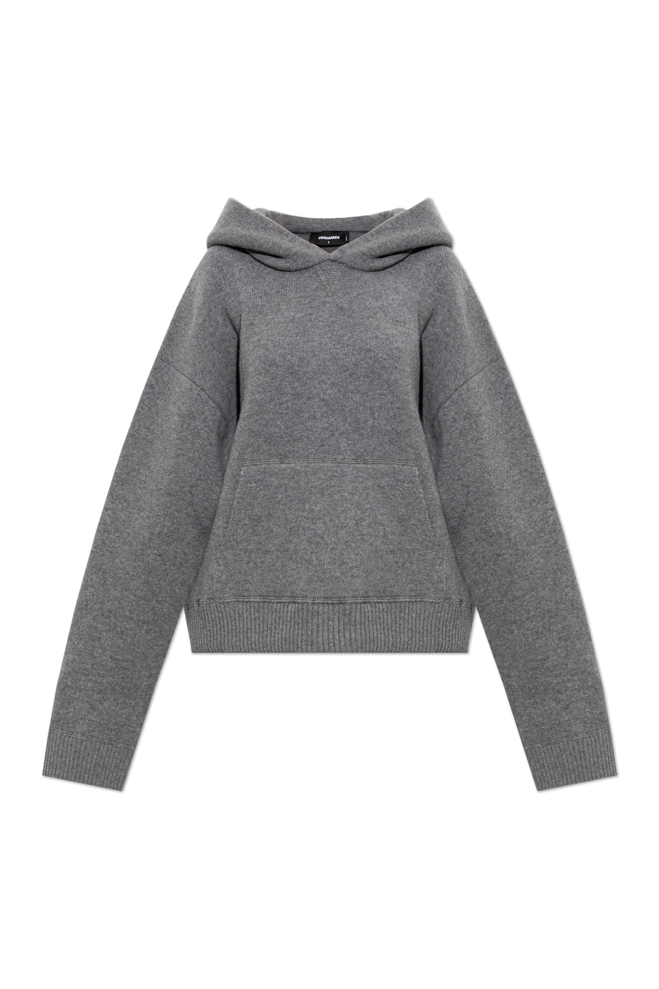 Dsquared2 Wełniany Sweter Z Kapturem, Kobiety, Szary