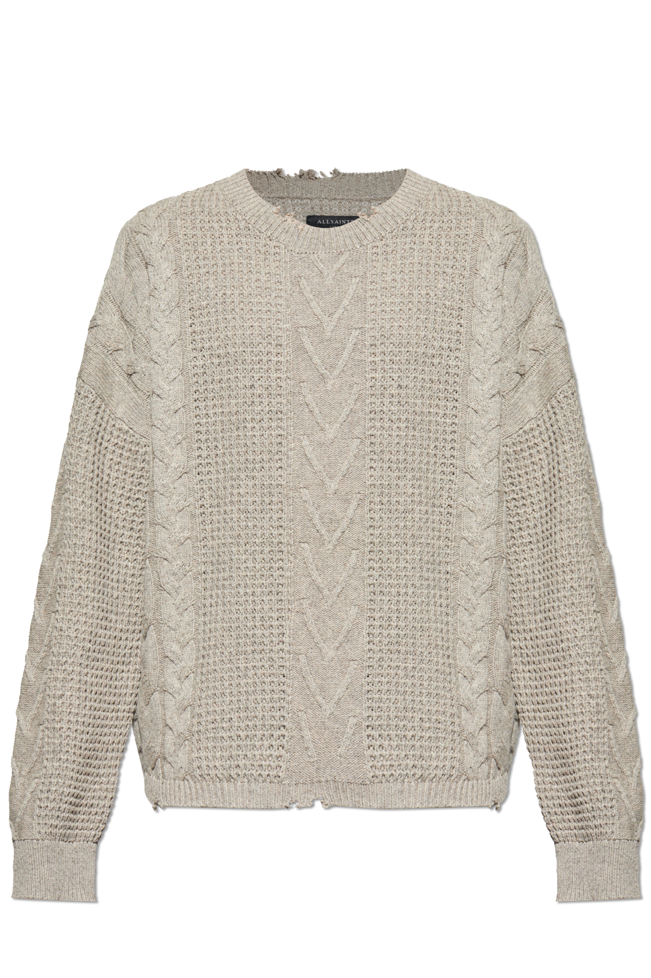 AllSaints Sweter `Tenter`, Mężczyźni, Szary