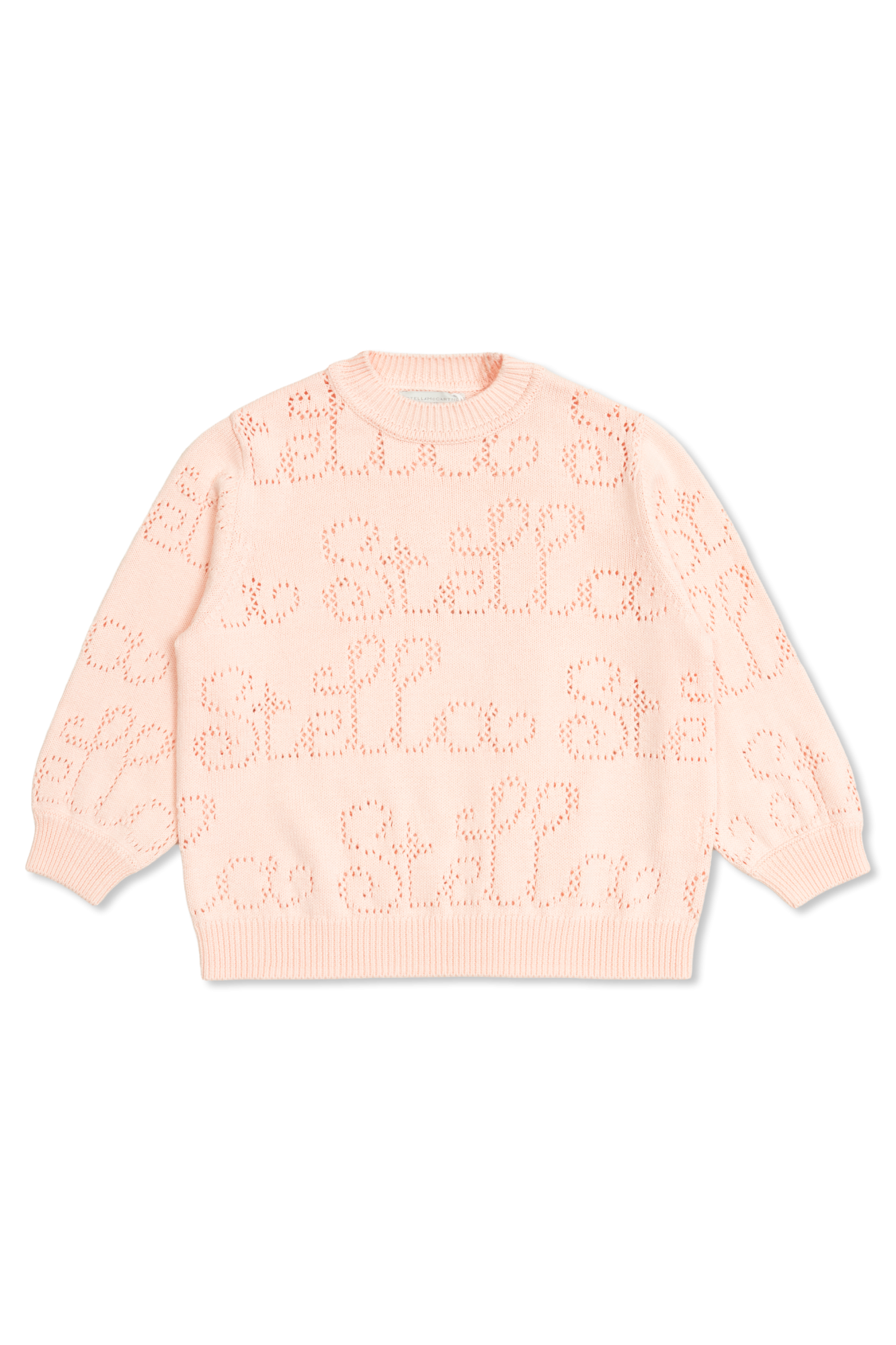 Stella McCartney Kids Ażurowy Sweter, Unisex, Różowy