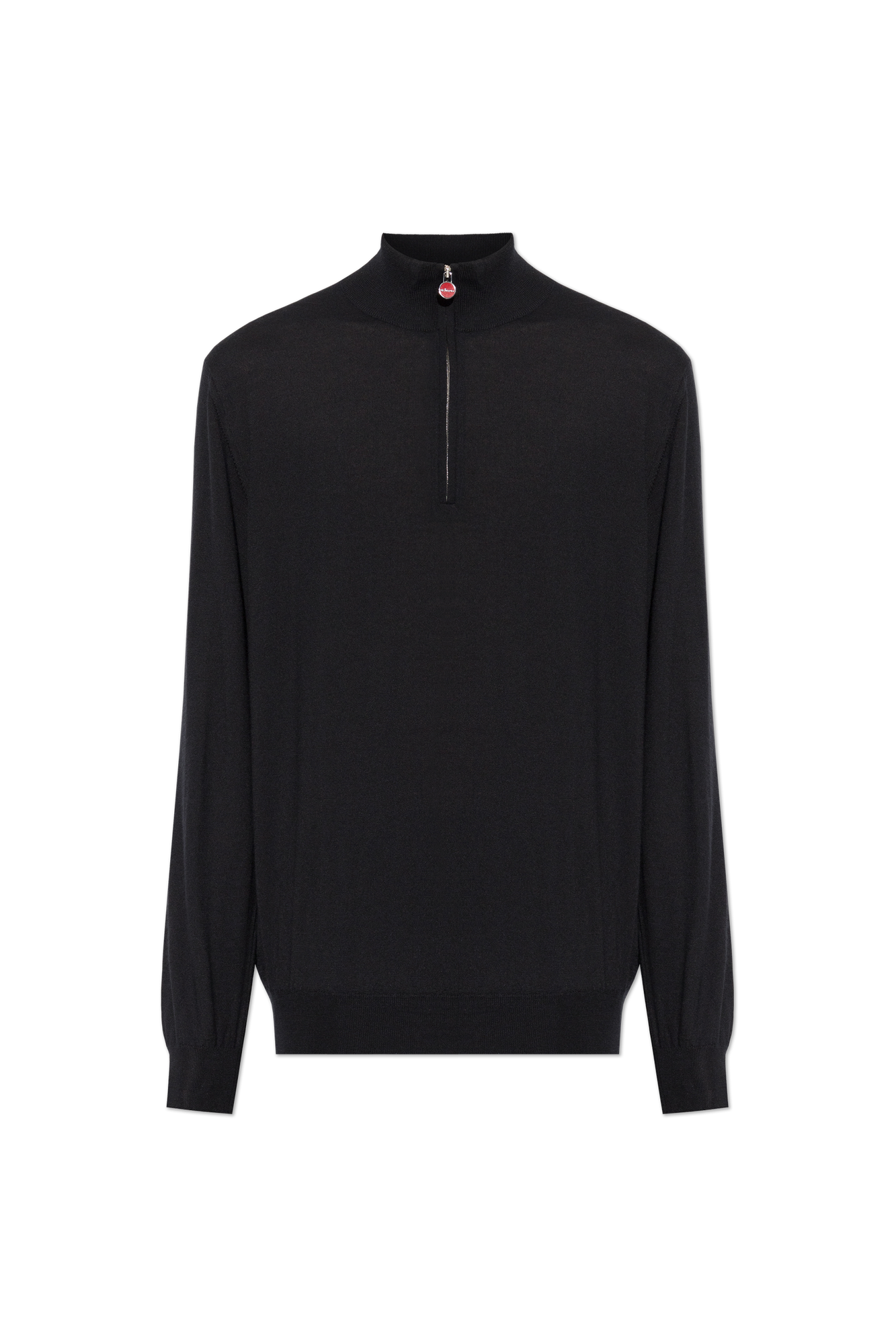 Kiton Kaszmirowy Sweter Ze Stójką, Mężczyźni, Czarny