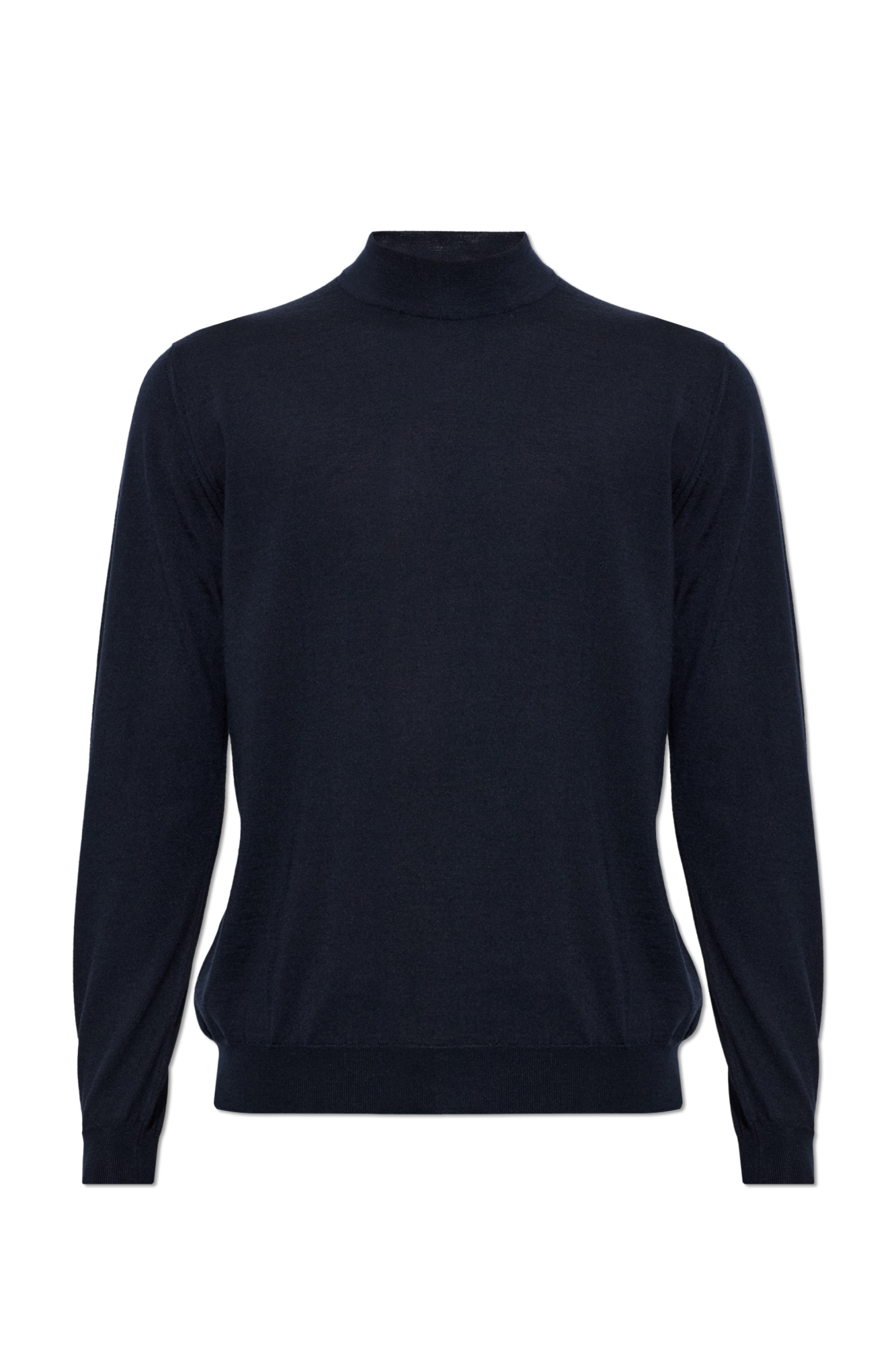 Kiton Kaszmirowy Sweter Ze Stójką, Mężczyźni, Granatowy