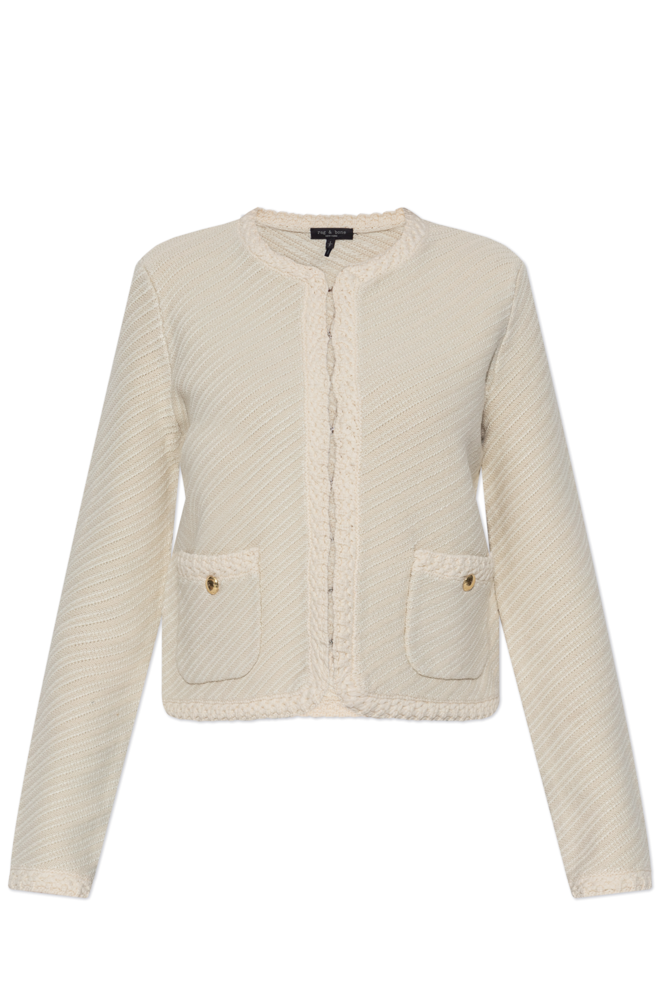Rag & Bone Kardigan Z Kieszeniami, Kobiety, Kremowy
