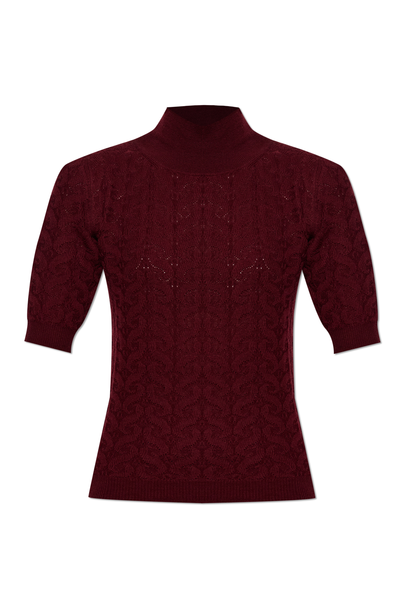 Etro Wełniany Top Z Golfem, Kobiety, Bordo