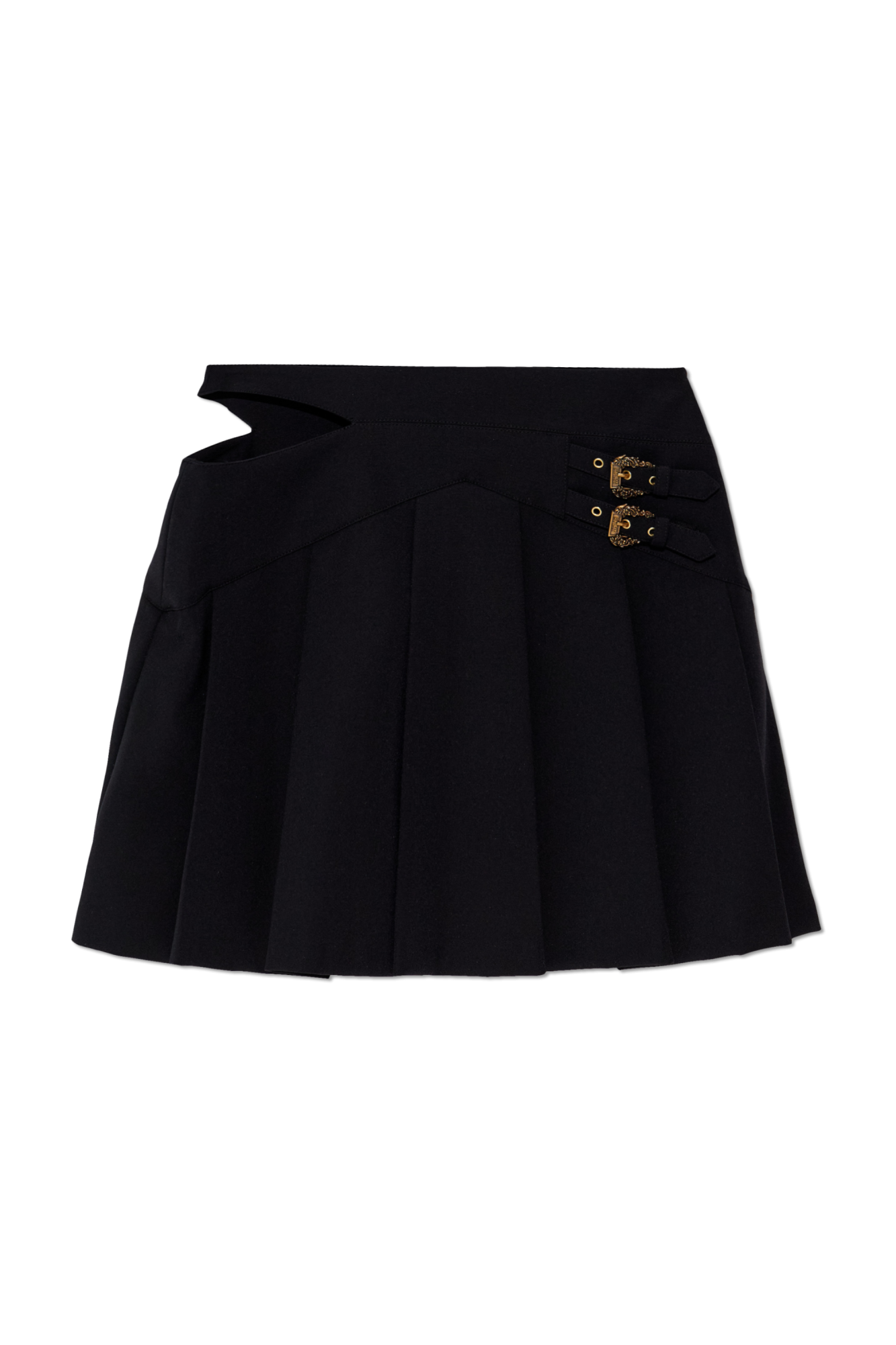 Versace Jeans Couture Spódnica Z Dekoracyjnym Rozcięciem, Kobiety, Czarny