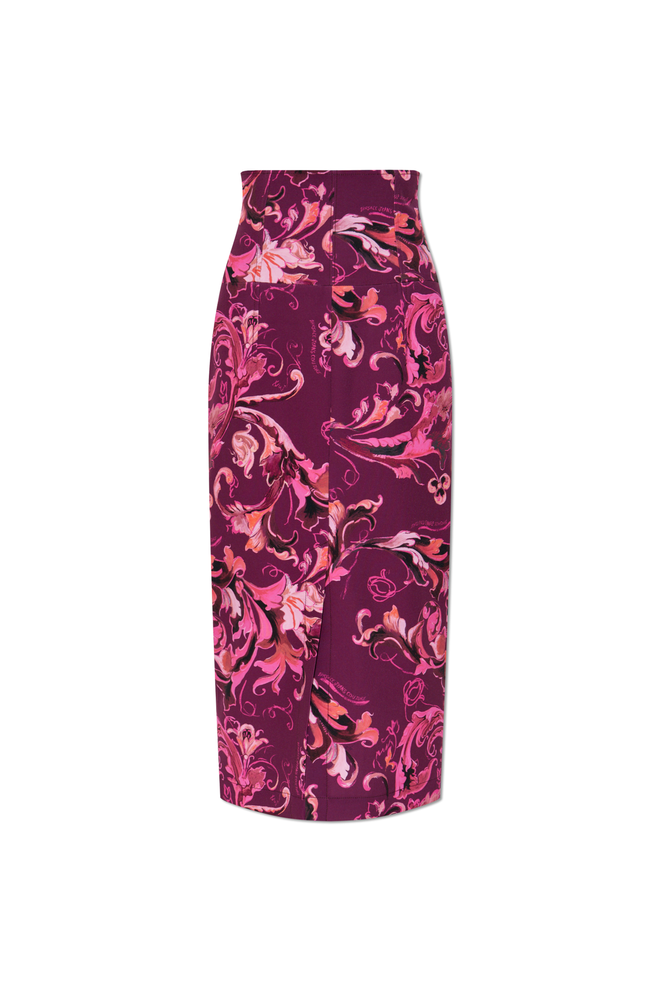 Versace Jeans Couture Spódnica Z Rozcięciem Z Tyłu, Kobiety, Różowy