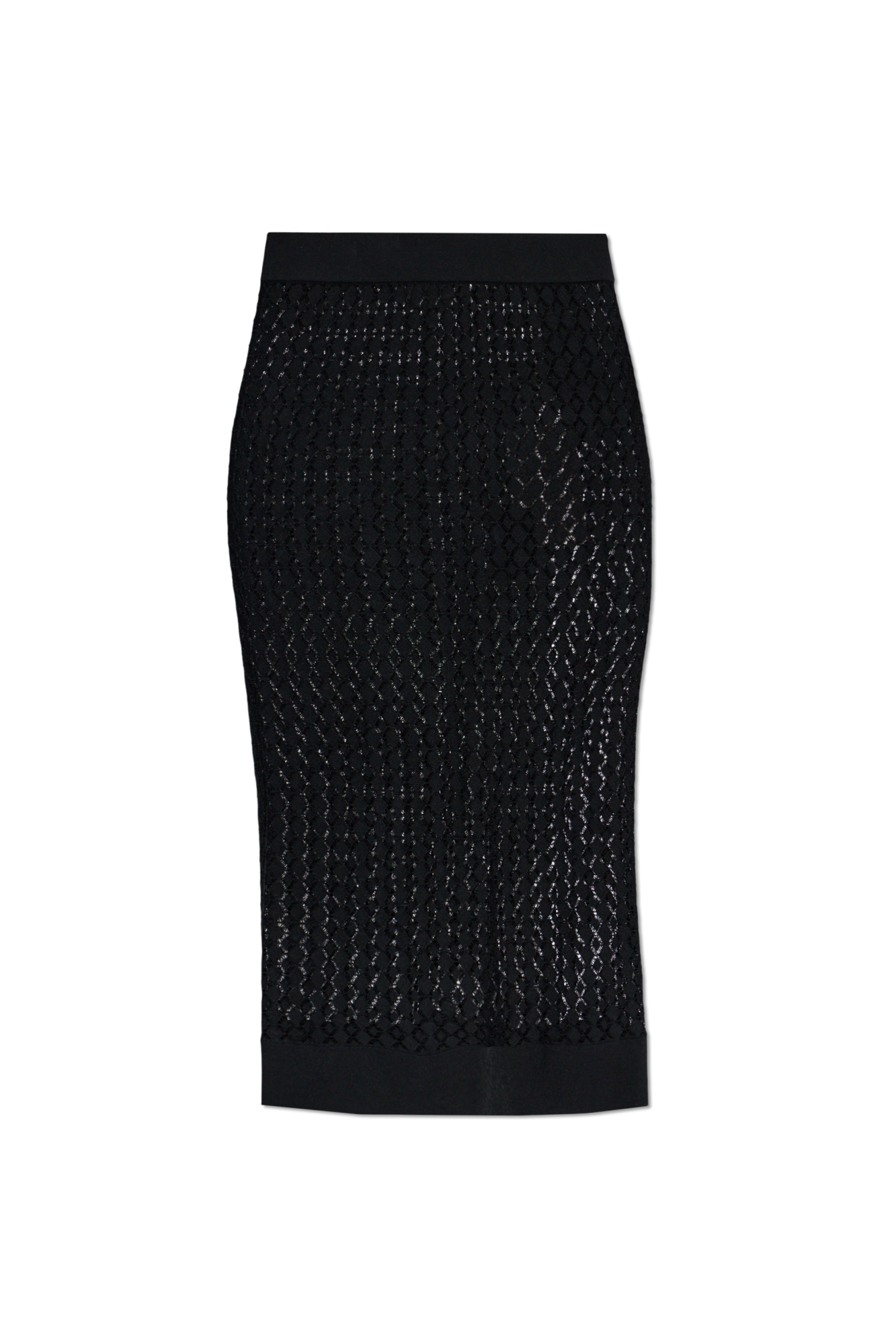 Saint Laurent Transparentna Spódnica, Kobiety, Czarny