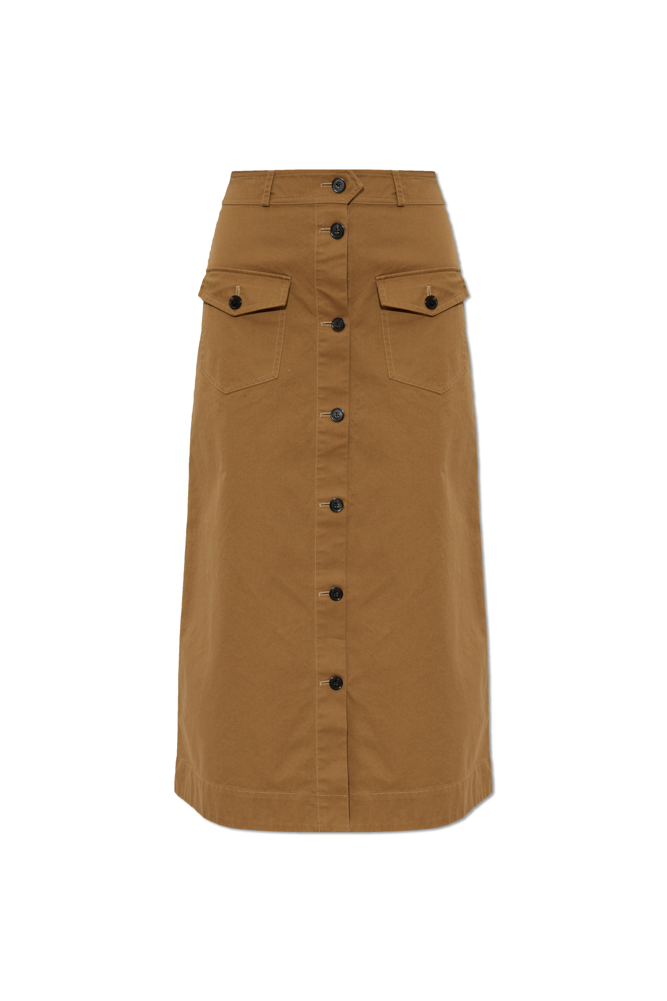 Saint Laurent Spódnica Z Kieszeniami, Kobiety, Brązowy