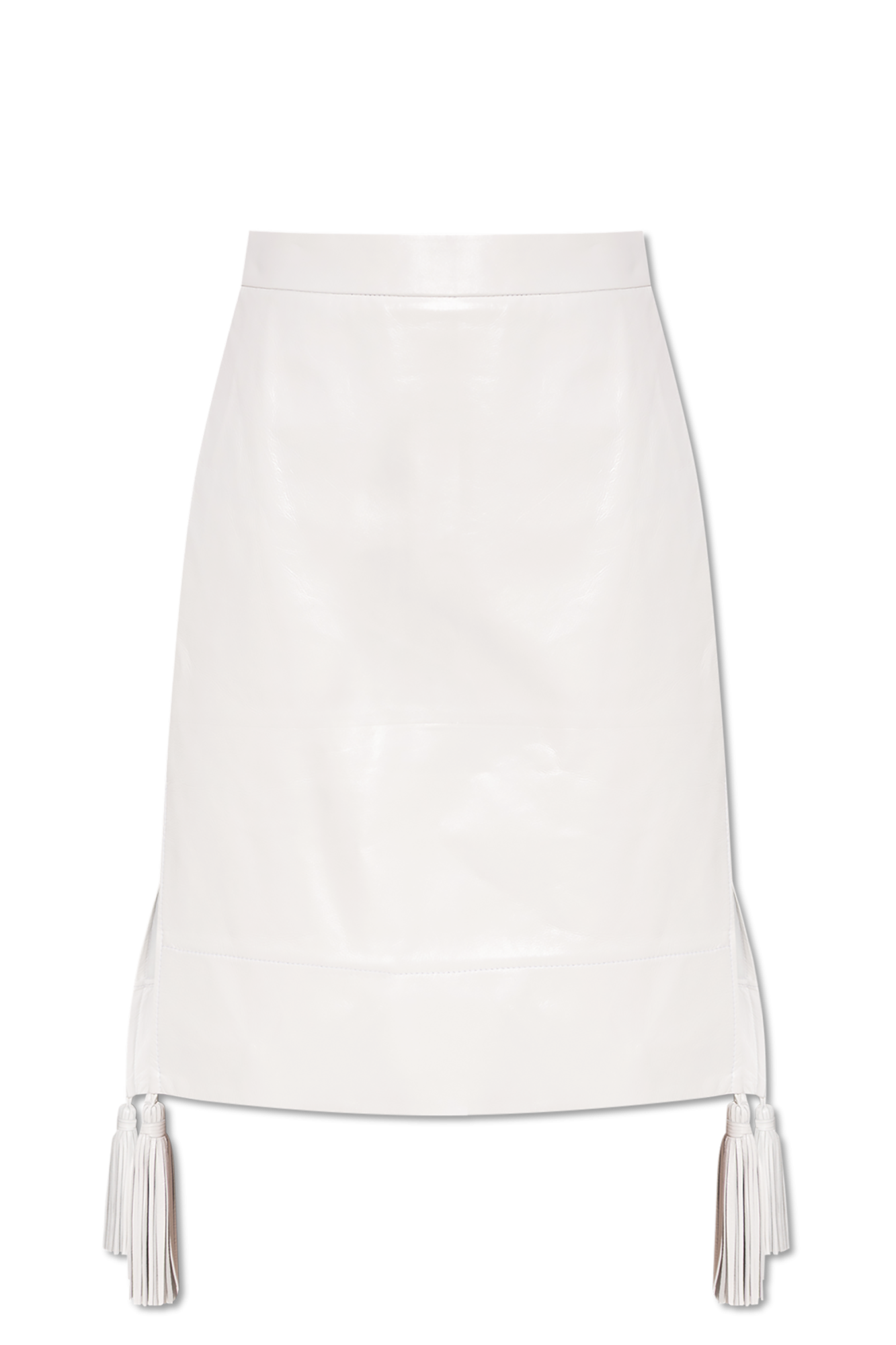 Bottega Veneta Skórzana Spódnica, Kobiety, Biały