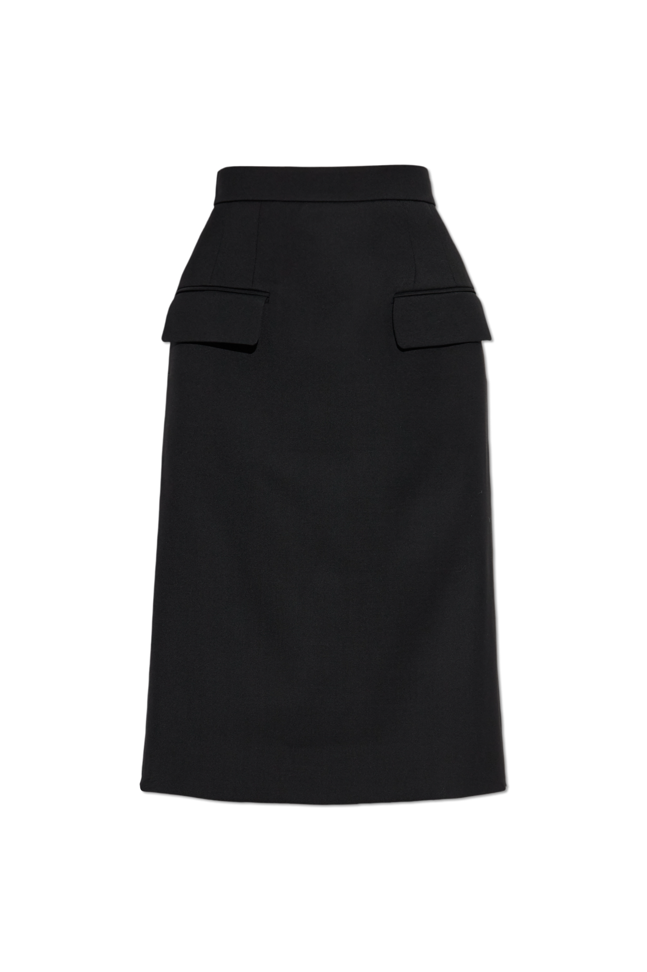 Alexander McQueen Wełniana Spódnica Z Kieszeniami, Kobiety, Czarny