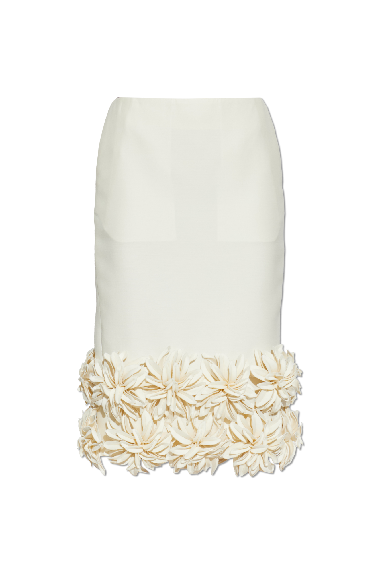 Balenciaga Wełniana Spódnica, Kobiety, Kremowy