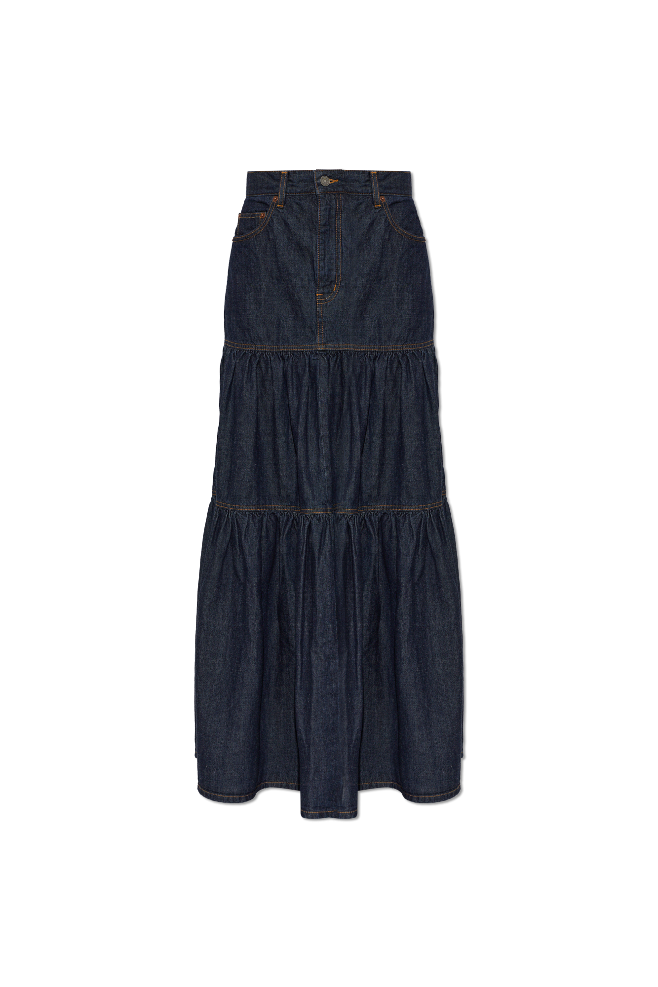 Saint Laurent Jeansowa Spódnica, Kobiety, Granatowy