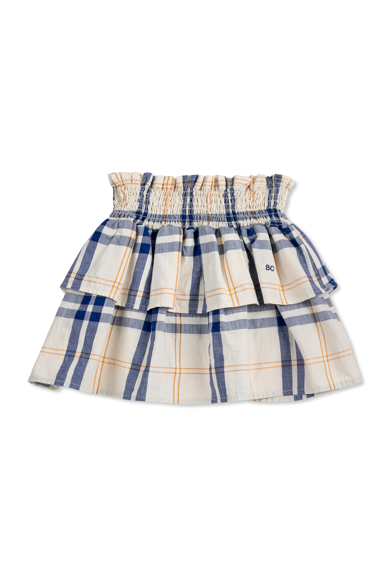 Bobo Choses Spódnica Ze Wzorem W Kratę, Unisex, Kremowy