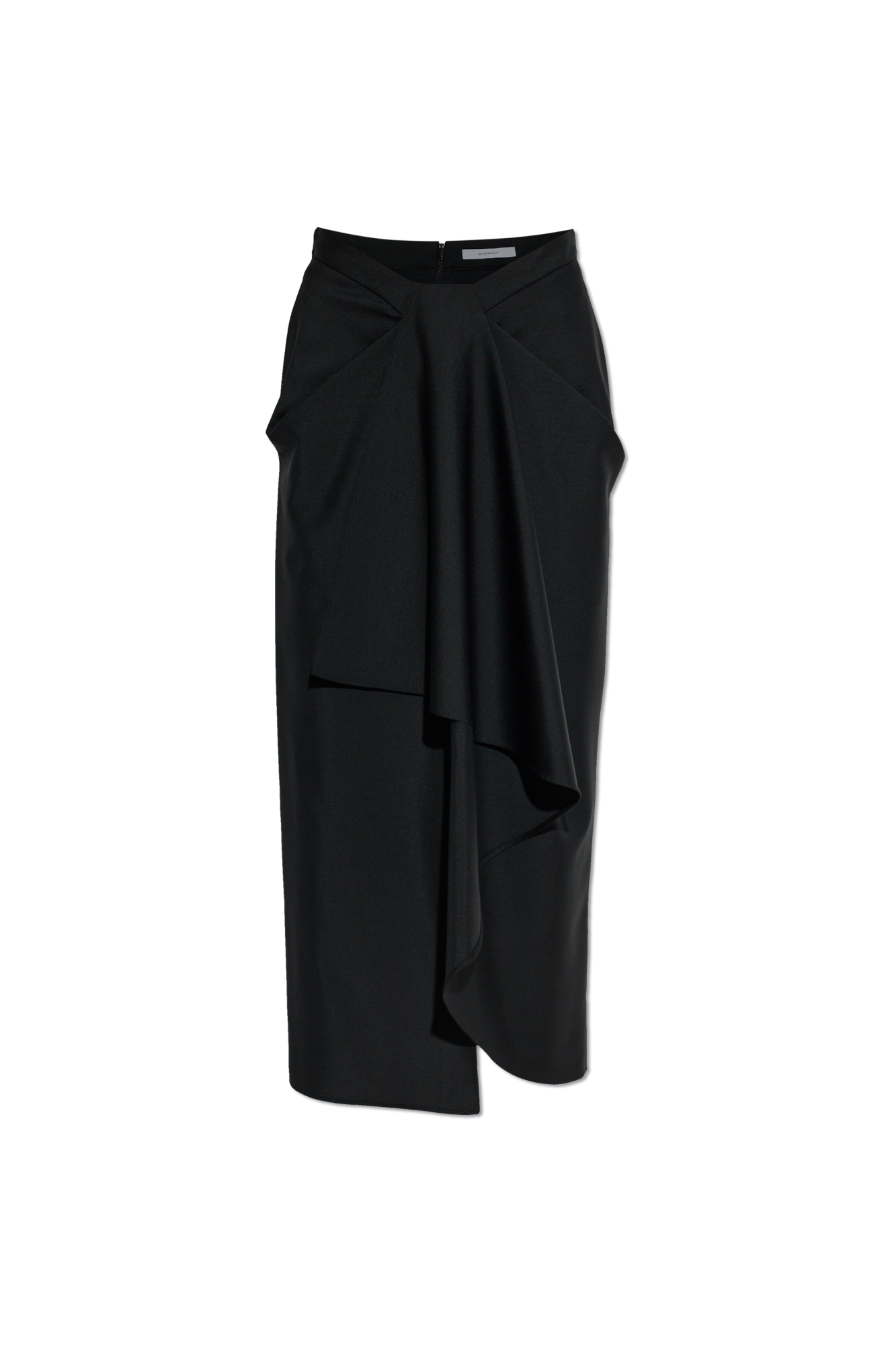 Givenchy Spódnica Z Dekoracyjnym Drapowaniem, Kobiety, Czarny