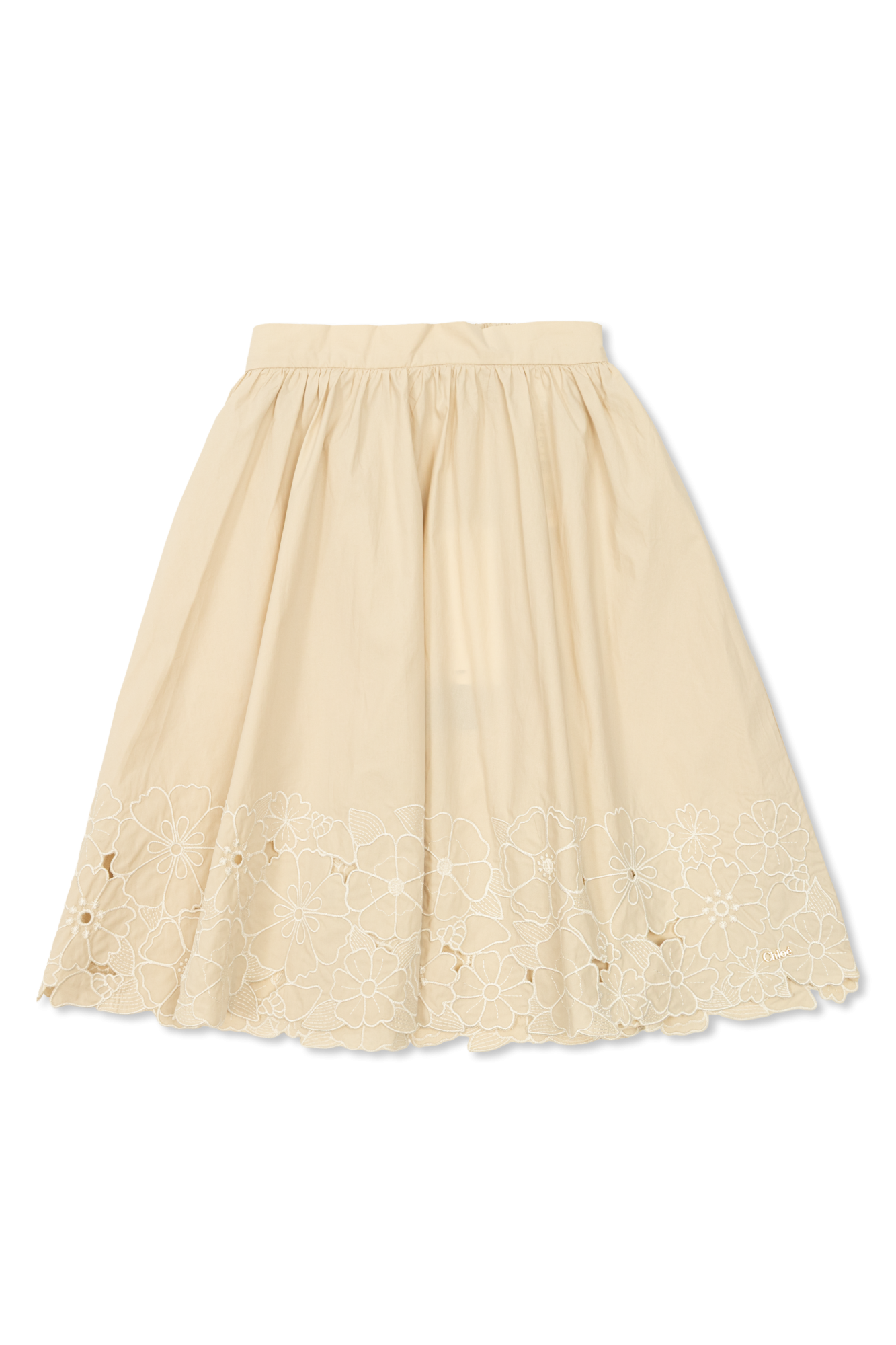 Chloé Kids Spódnica Z Motywem Kwiatowym, Unisex, Beżowy